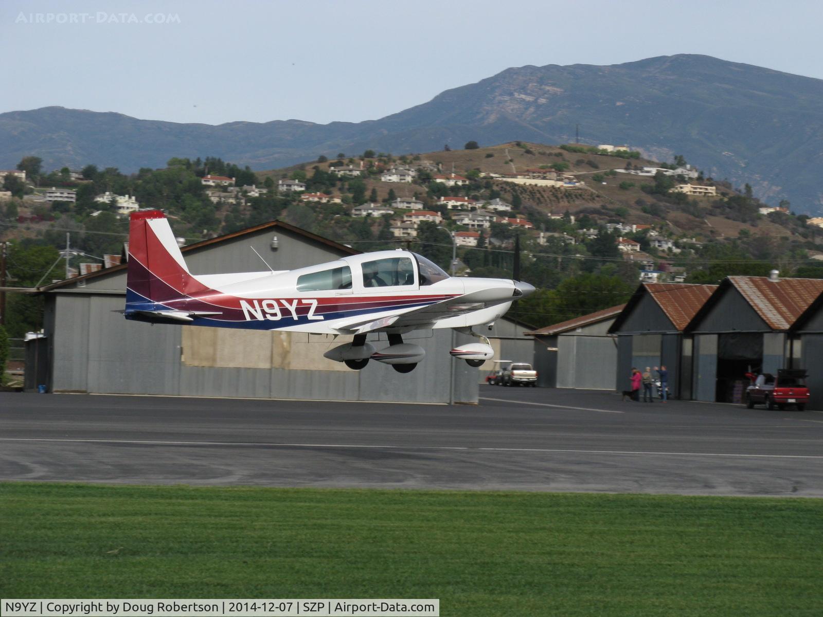 N9YZ, 1975 Grumman American AA-5A Cheetah C/N AA5-0822, 1975 Grumman American AA-5A CHEETAH, Lycoming O-320 150 Hp, landing Rwy 04 to give Young Eagles rides