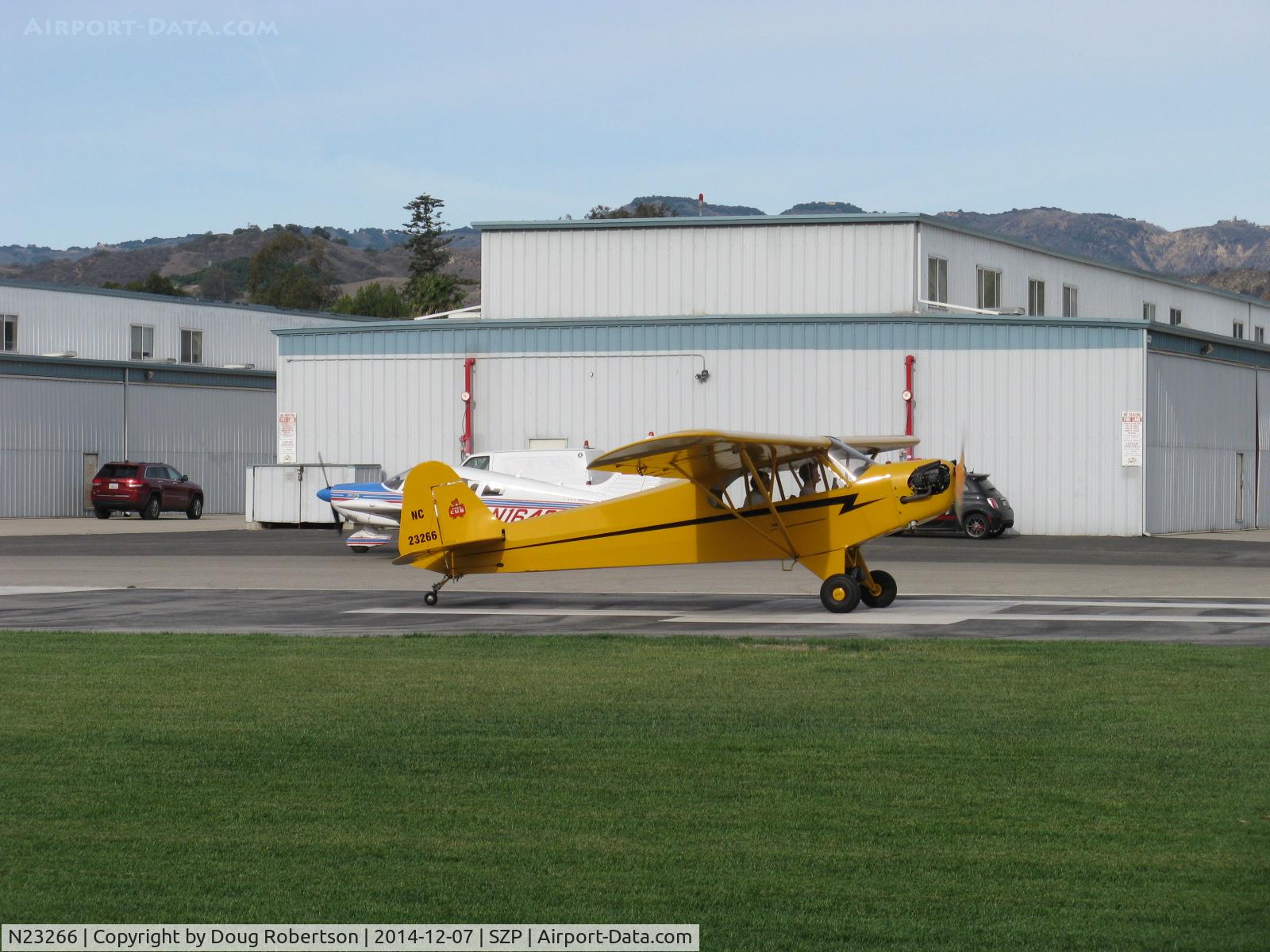 N23266, 1939 Piper J3C-65 Cub Cub C/N 3113, 1939 Piper J3C-65 CUB, Continental A&C65 65 Hp, takeoff roll Rwy 04