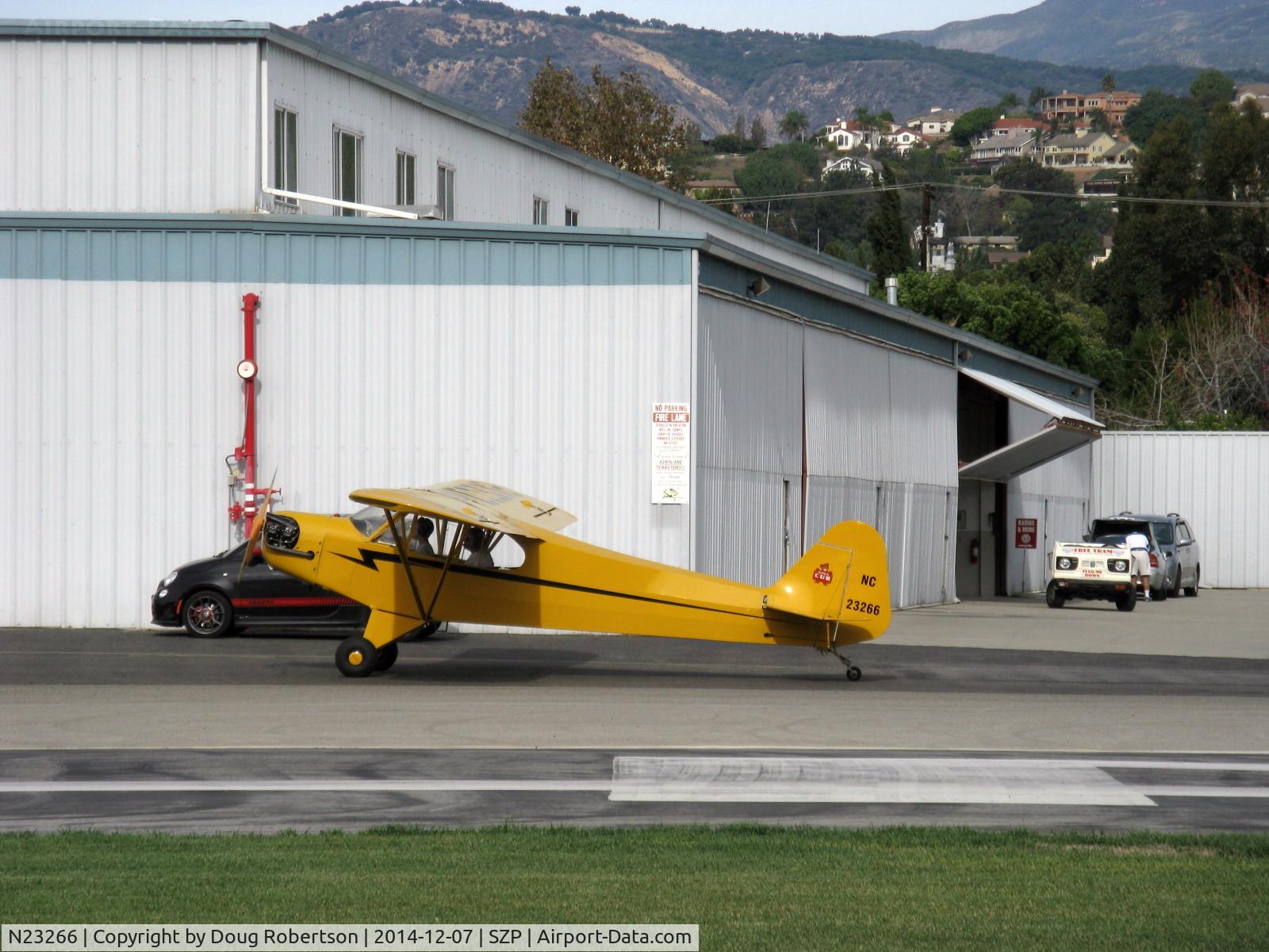 N23266, 1939 Piper J3C-65 Cub Cub C/N 3113, 1939 Piper J3C-65 CUB, Continental A&C65 65 Hp, taxi to Rwy 04
