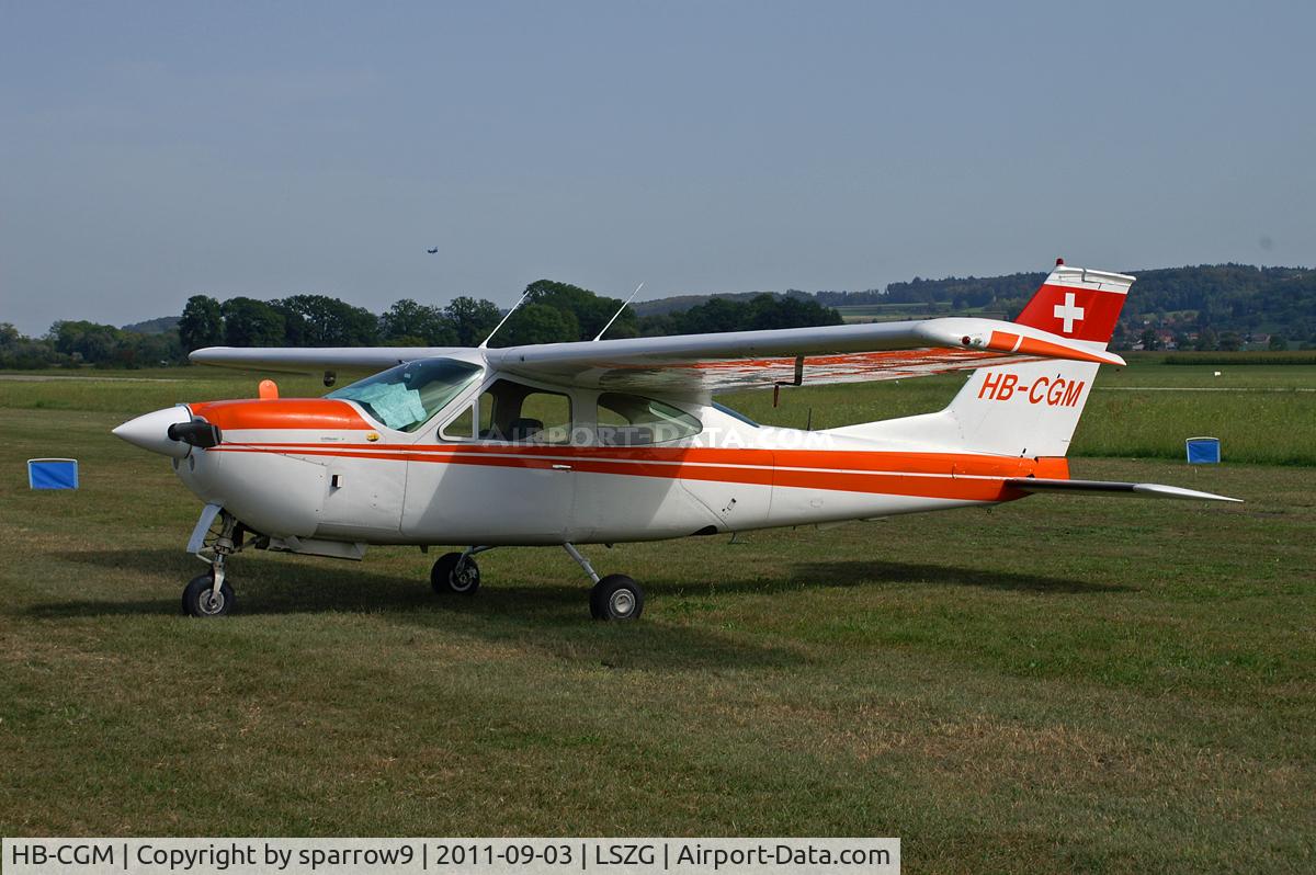 HB-CGM, 1976 Reims F177RG Cardinal RG C/N 0136, sitting in the runway-parking