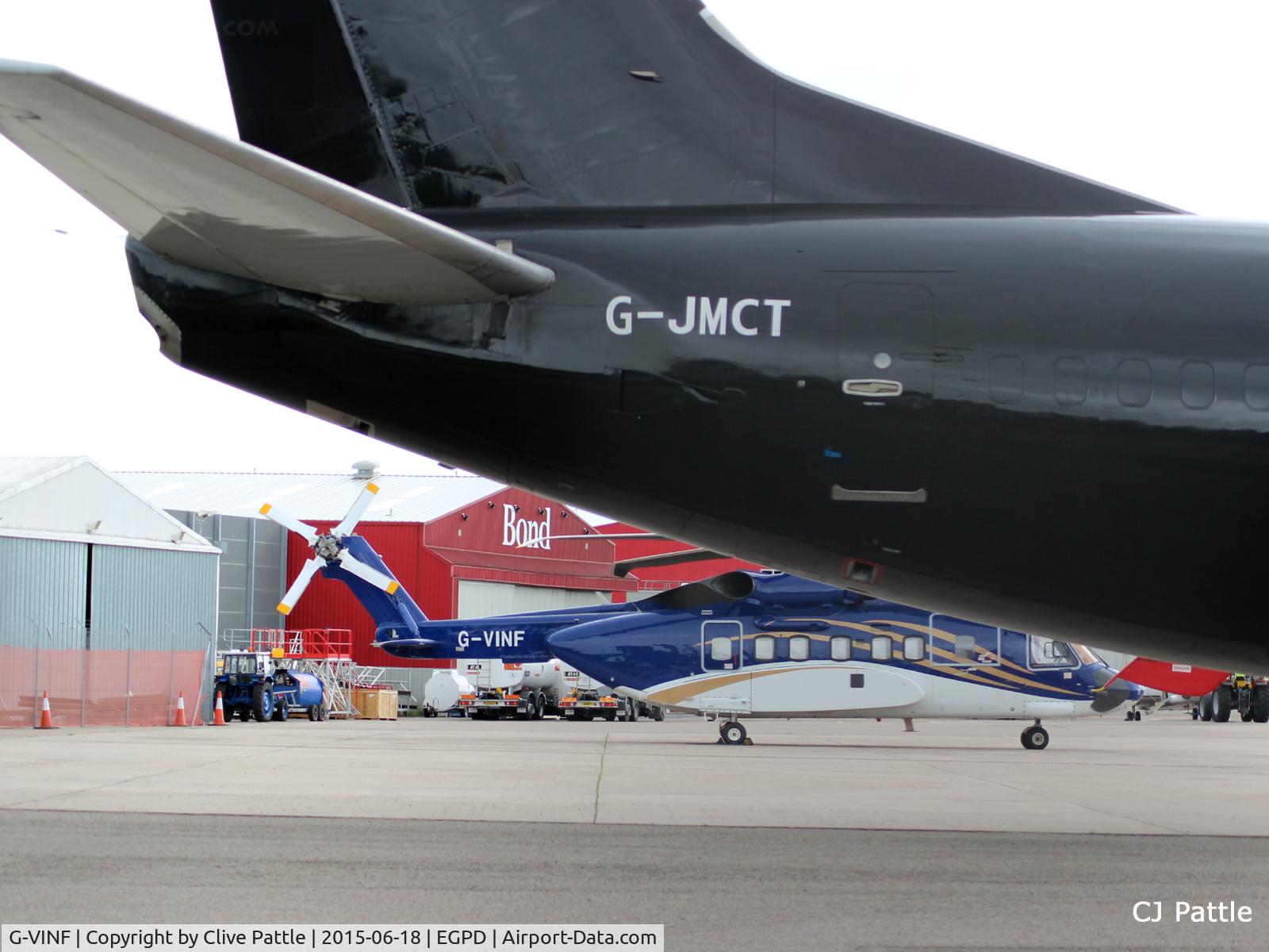 G-VINF, 2004 Sikorsky S-92A C/N 920008, Tucked away at Aberdeen EGPD
