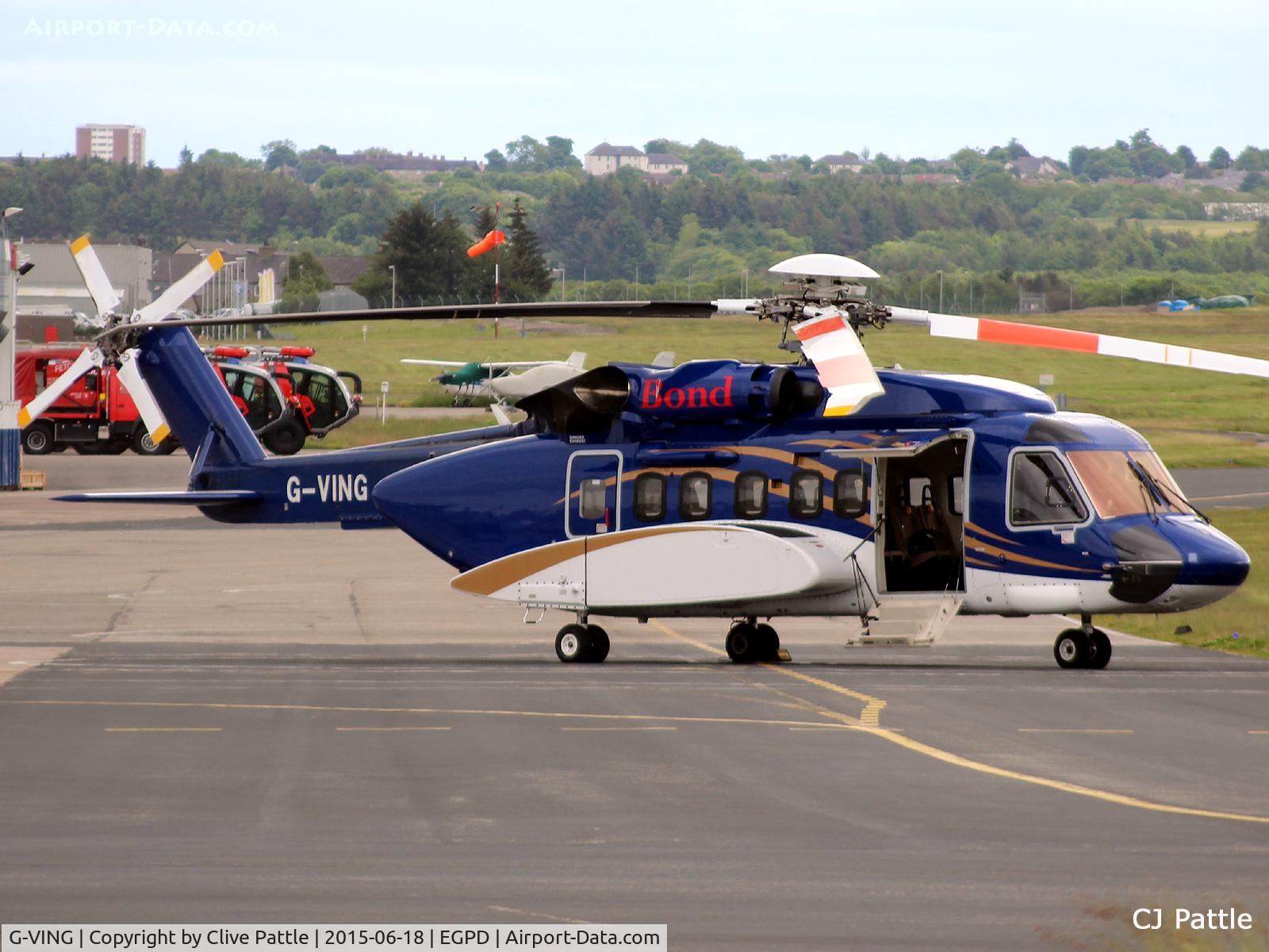 G-VING, 2013 Sikorsky S-92A C/N 920207, On the Bond Ramp at Aberdeen EGPD