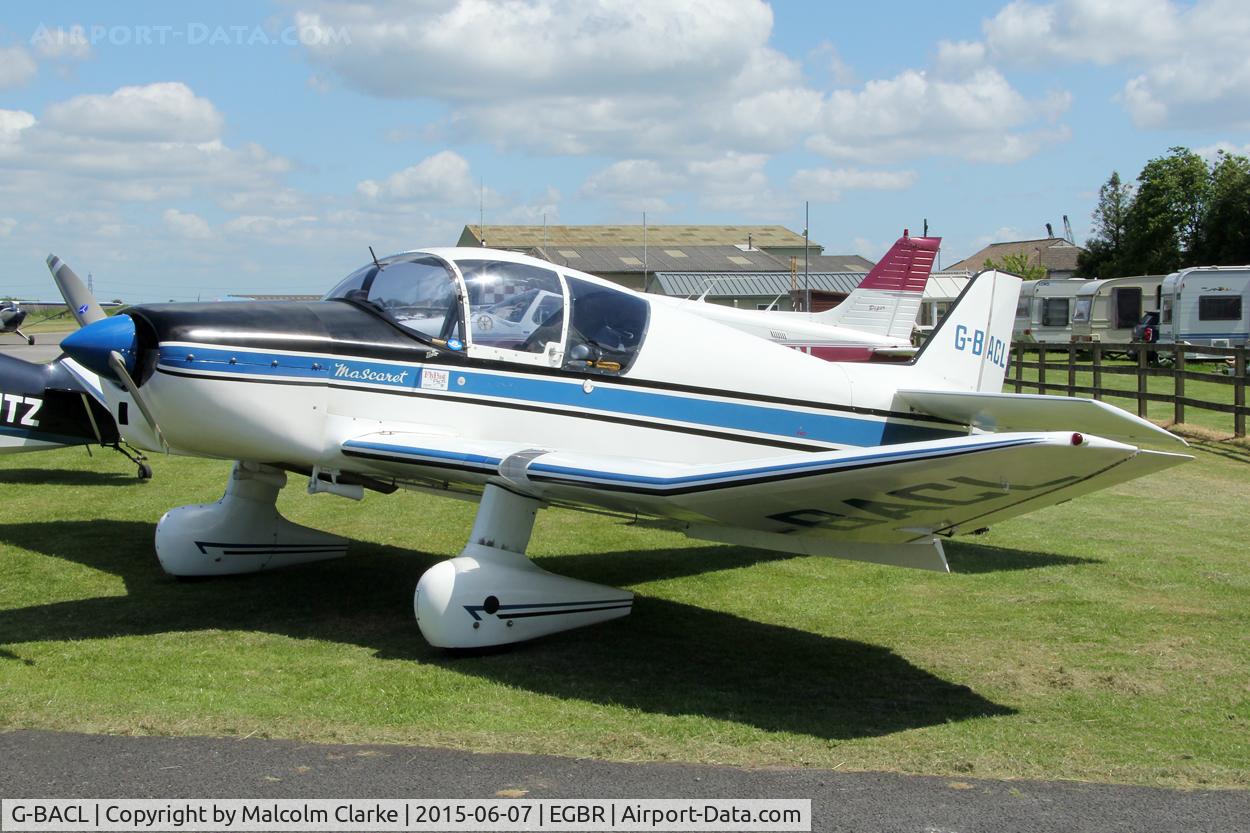 G-BACL, 1963 SAN Jodel D-150 Mascaret C/N 31, SAN Jodel D-150 Mascaret at The Real Aeroplane Club's Radial Engine Aircraft Fly-In, Breighton Airfield, June 7th 2015.