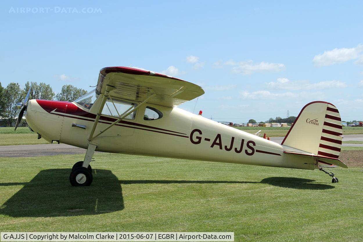 G-AJJS, 1947 Cessna 120 C/N 13047, Cessna 120 at The Real Aeroplane Club's Radial Engine Aircraft Fly-In, Breighton Airfield, June 7th 2015.