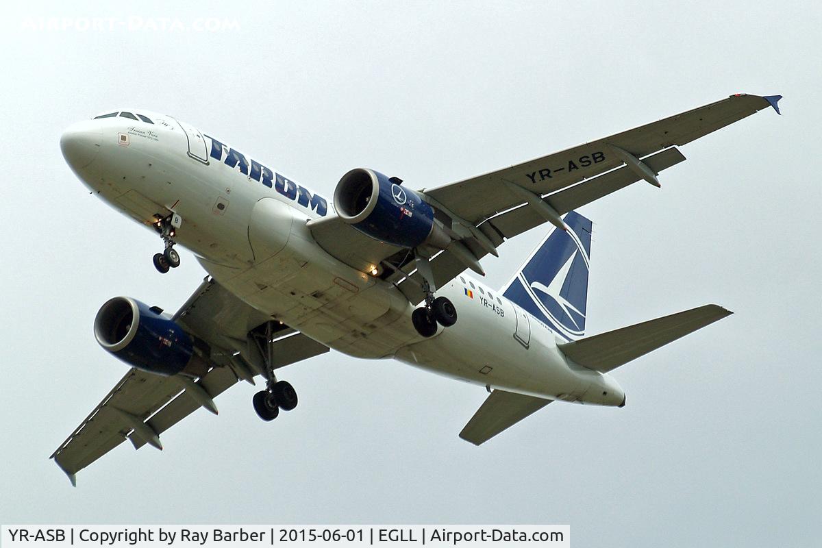 YR-ASB, 2006 Airbus A318-111 C/N 2955, Airbus A318-111 [2955] (TAROM) Home~G 01/06/2015. On approach 27R.