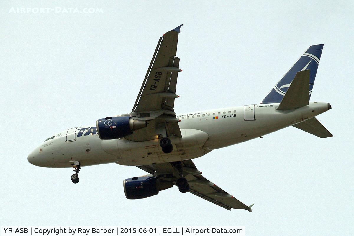 YR-ASB, 2006 Airbus A318-111 C/N 2955, Airbus A318-111 [2955] (TAROM) Home~G 01/06/2015. On approach 27R.