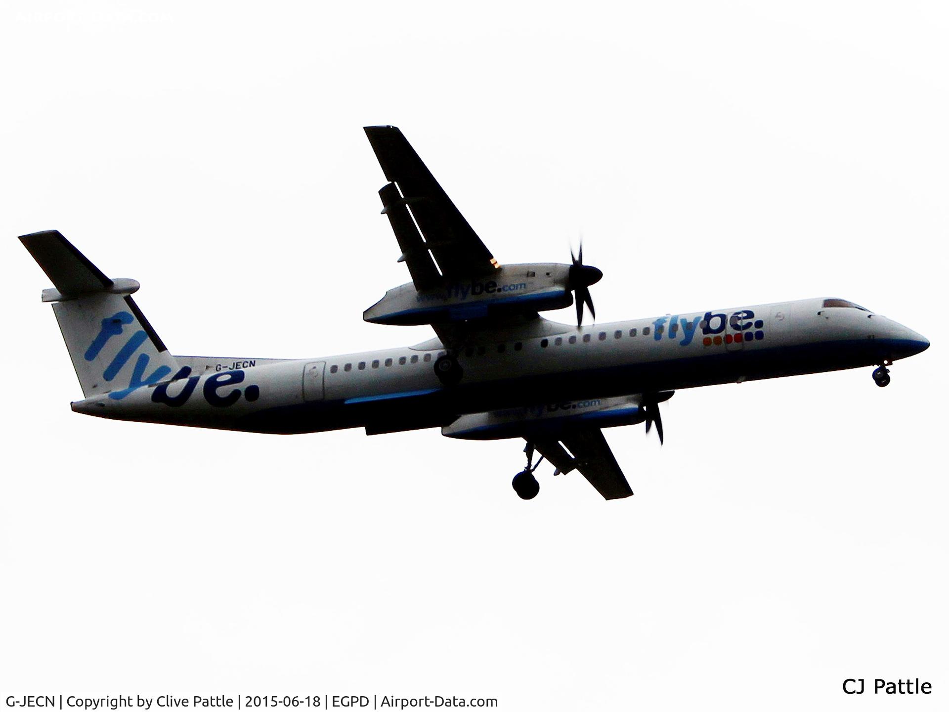 G-JECN, 2005 De Havilland Canada DHC-8-402Q Dash 8 C/N 4120, Landing approach at Aberdeen Airport, Scotland EGPD