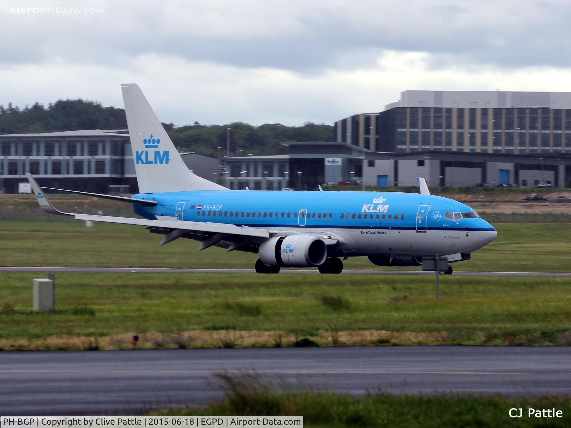 PH-BGP, 2011 Boeing 737-7K2 C/N 38127, In action at Aberdeen Airport, Scotland EGPD