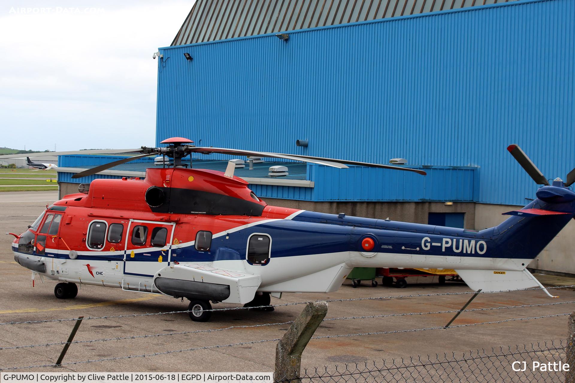 G-PUMO, 1998 Eurocopter AS-332L2 Super Puma Mk2 C/N 2467, Over the fence at Aberdeen Airport, Scotland EGPD