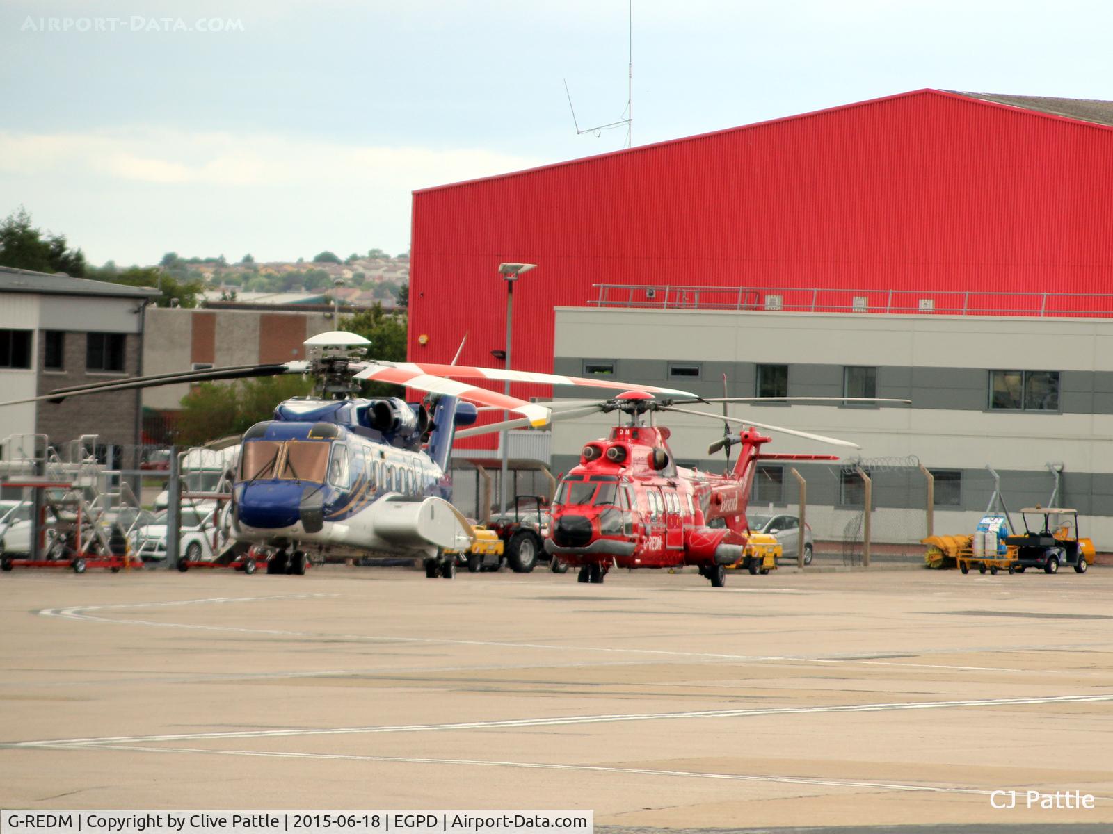 G-REDM, 2004 Eurocopter AS-332L-2 Super Puma C/N 2614, Resting at Aberdeen Airport, Scotland EGPD