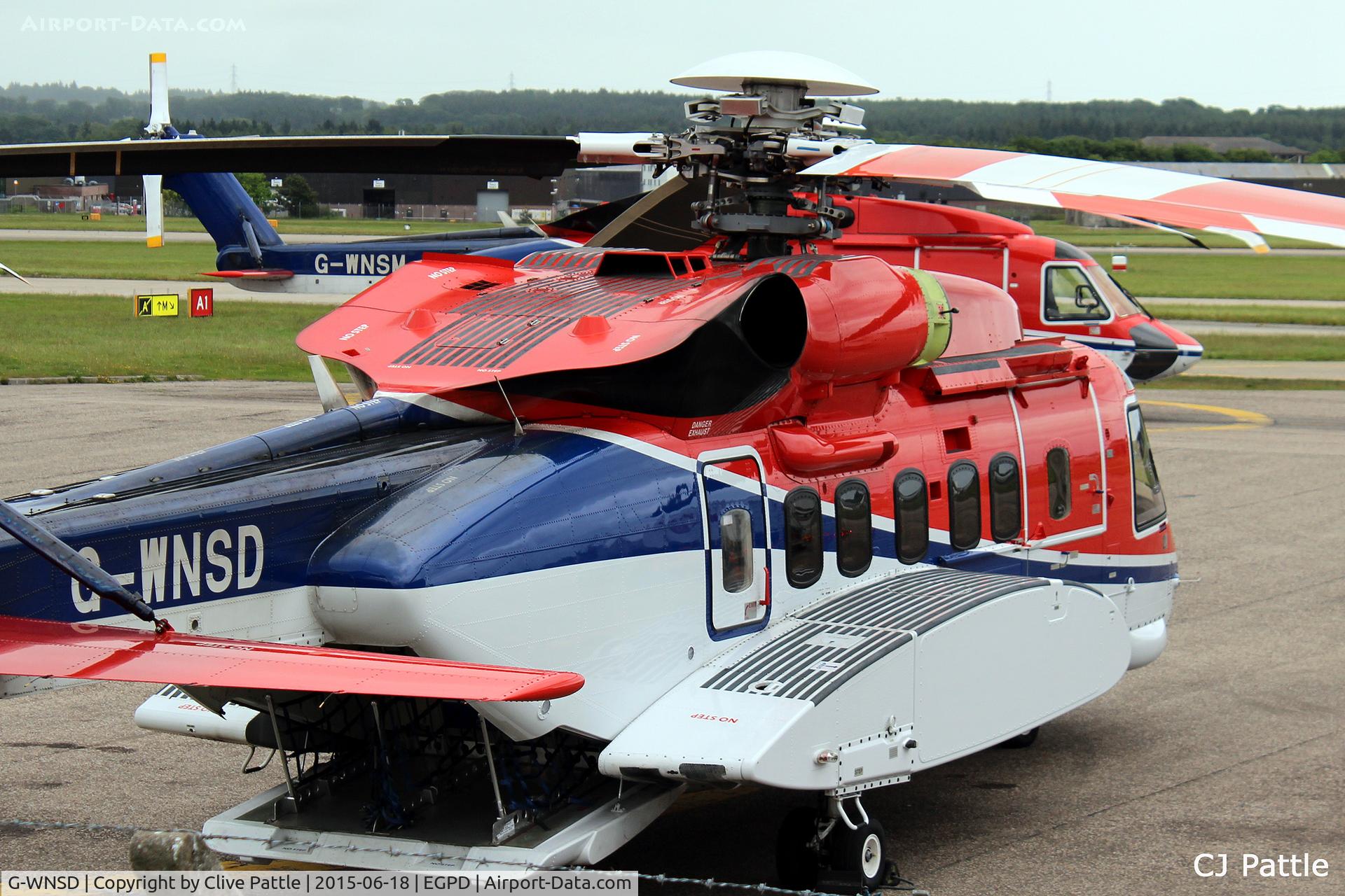 G-WNSD, 2014 Sikorsky S-92A C/N 920231, Over the fence at Aberdeen Airport, Scotland EGPD