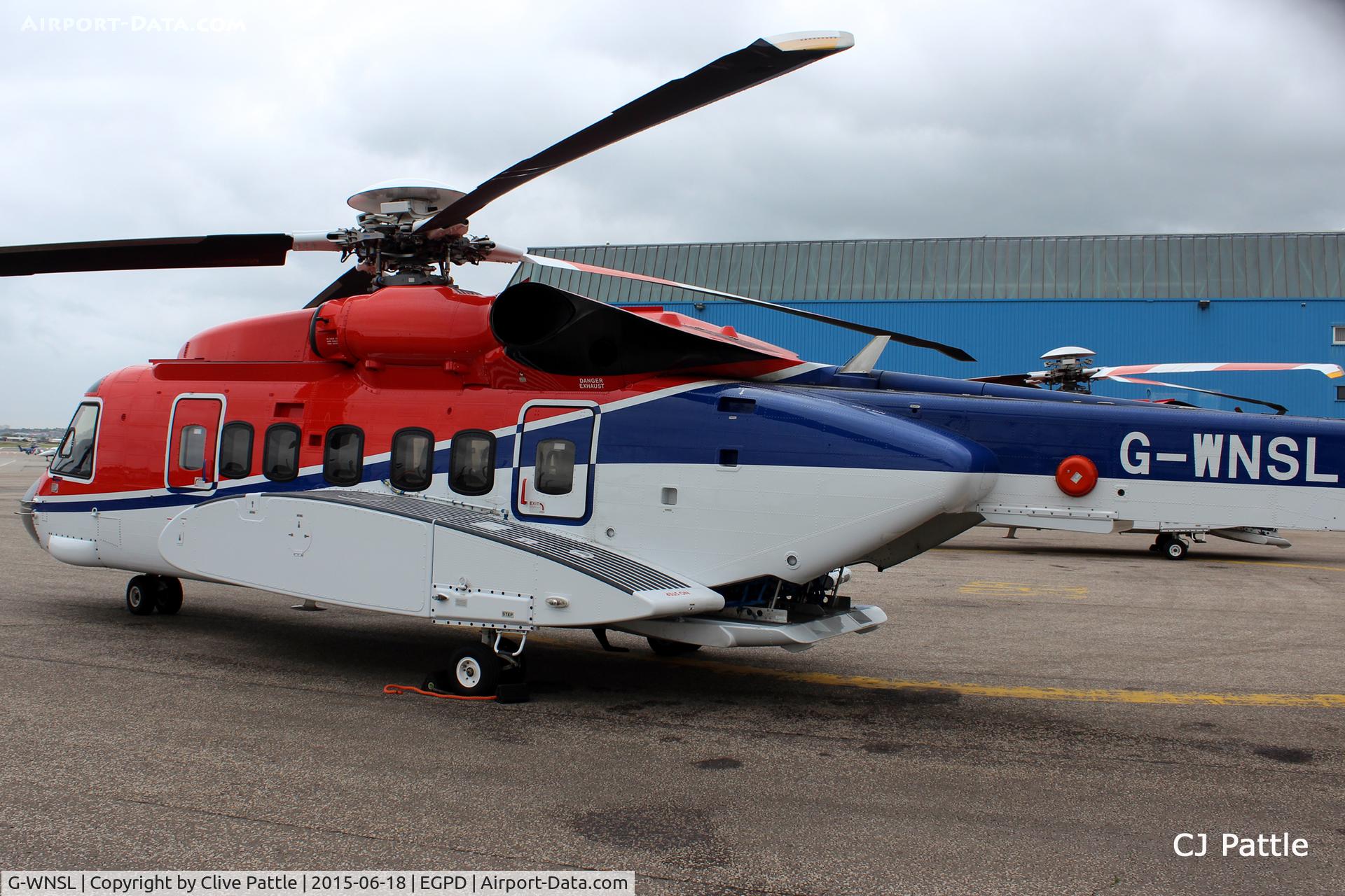 G-WNSL, 2014 Sikorsky S-92A C/N 920241, In action at Aberdeen Airport, Scotland EGPD