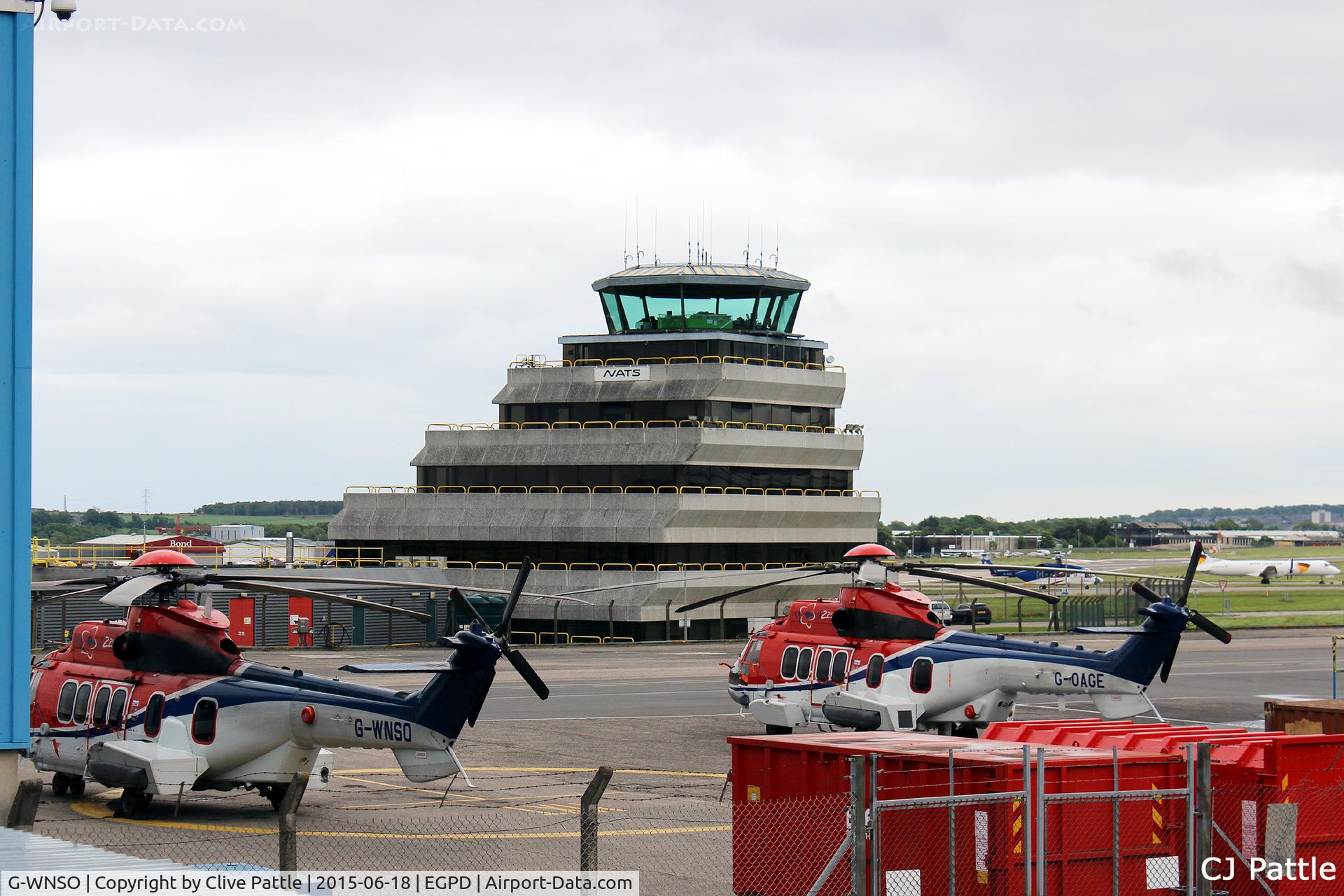 G-WNSO, 2008 Eurocopter EC-225LP Super Puma C/N 2681, In action at Aberdeen Airport, Scotland EGPD