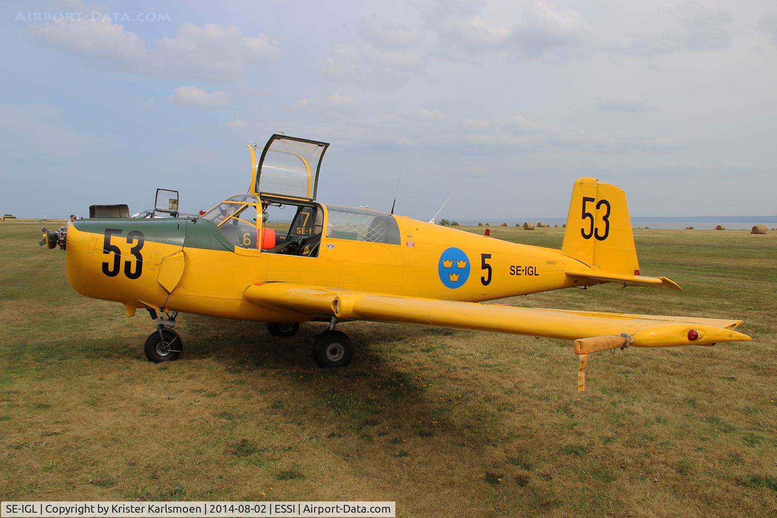 SE-IGL, 1953 Saab Sk.50B Safir (91B) C/N 91-262, Visingsö Fly In 2014.
