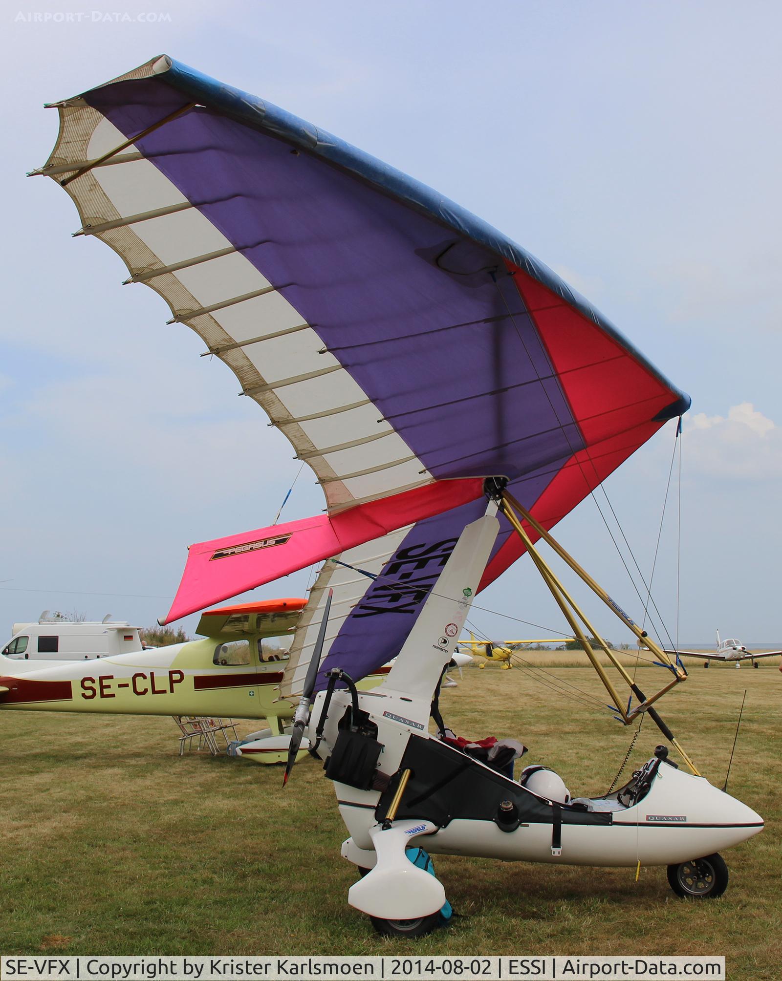 SE-VFX, 1996 Pegasus Quasar IITC C/N SW-TQC-0070, Visingsö Fly In 2014. Now sold to Bulgaria.