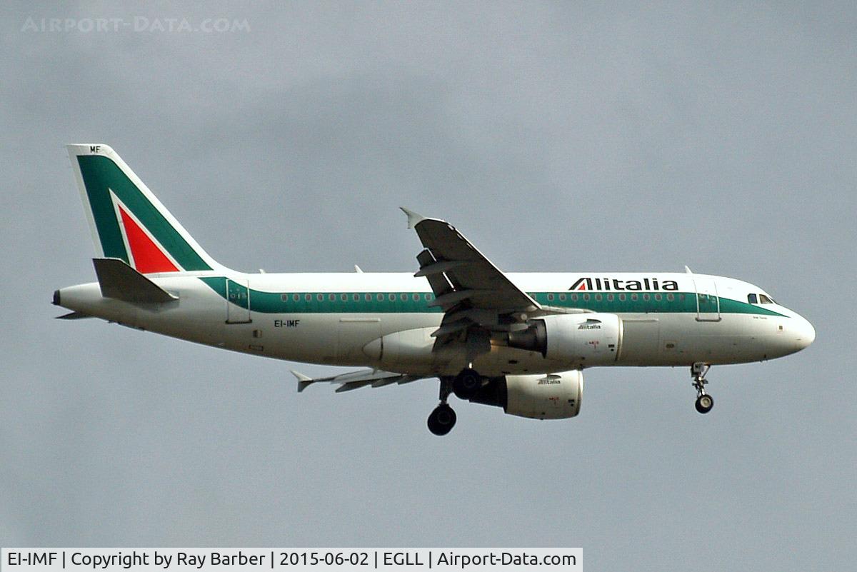 EI-IMF, 2003 Airbus A319-112 C/N 2083, Airbus A319-112 [2083] (Alitalia) Home~G 02/06/2015. On approach 27L.