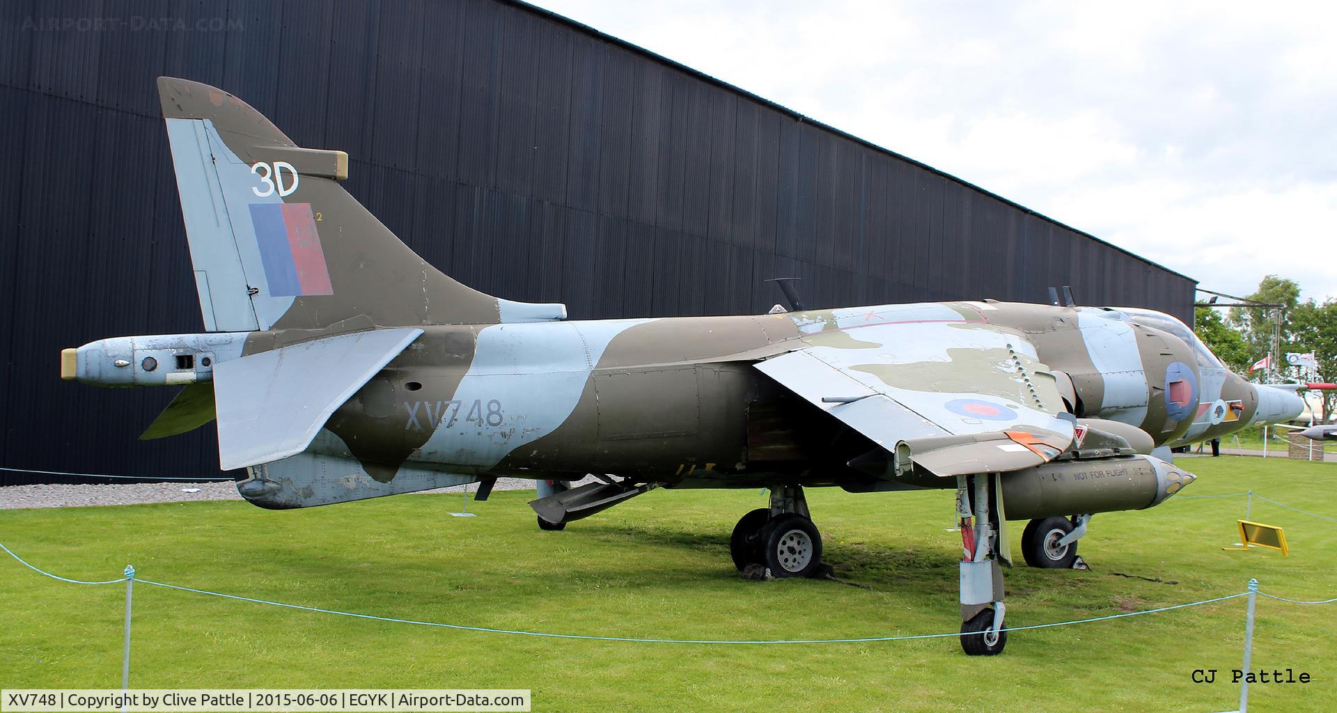 XV748, 1969 Hawker Siddeley Harrier GR.3 C/N 712011, On display at the Yorkshire Air Museum, Elvington, EGYK