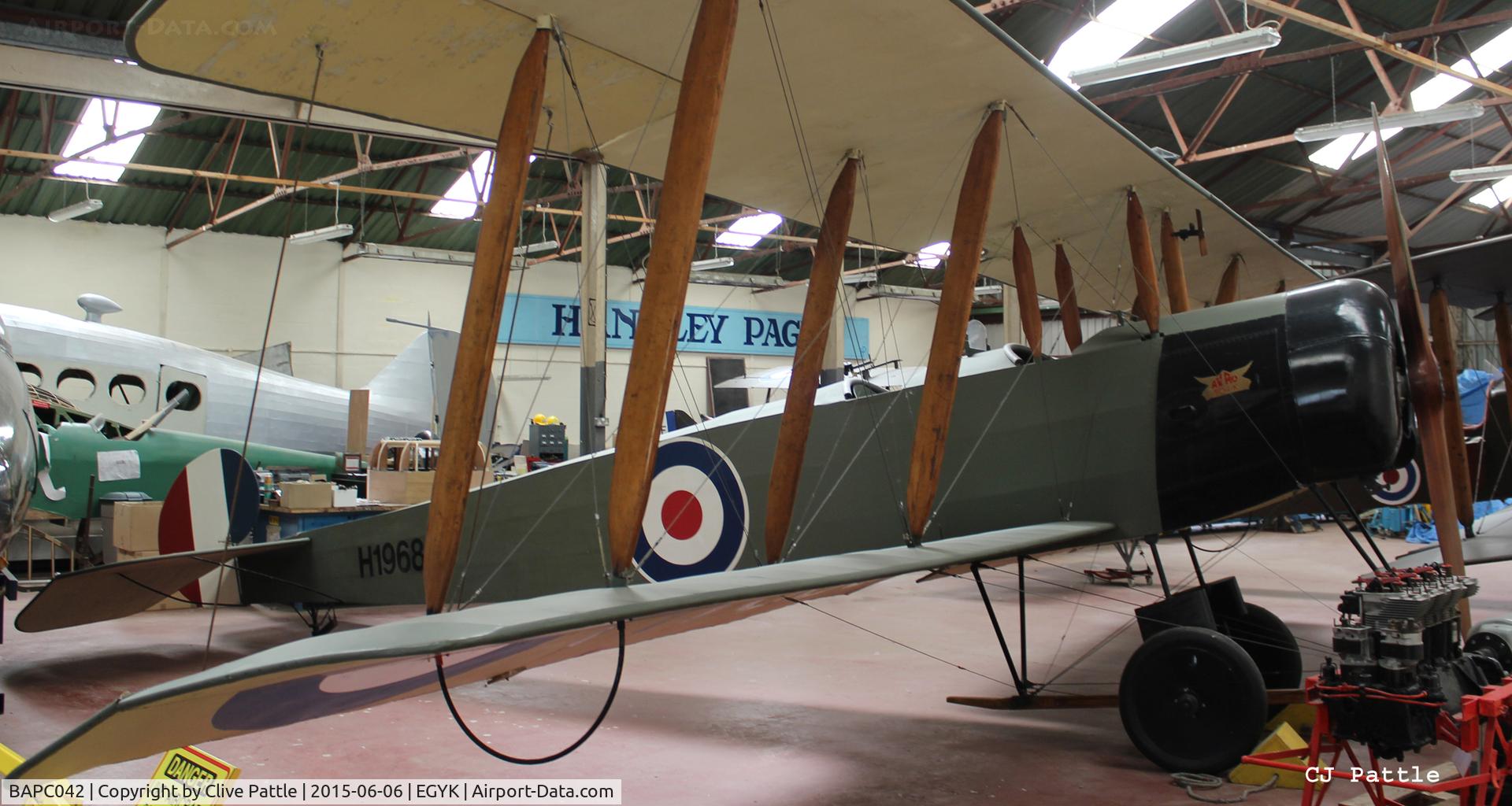 BAPC042, 1968 Avro 504K Replica C/N BAPC.042, On display at the Yorkshire Air Museum, Elvington, EGYK