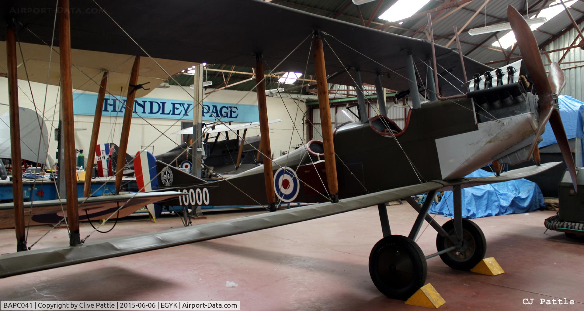 BAPC041, 1962 Royal Aircraft Factory BE-2c Replica C/N BAPC.41, On display at the Yorkshire Air Museum, Elvington, EGYK