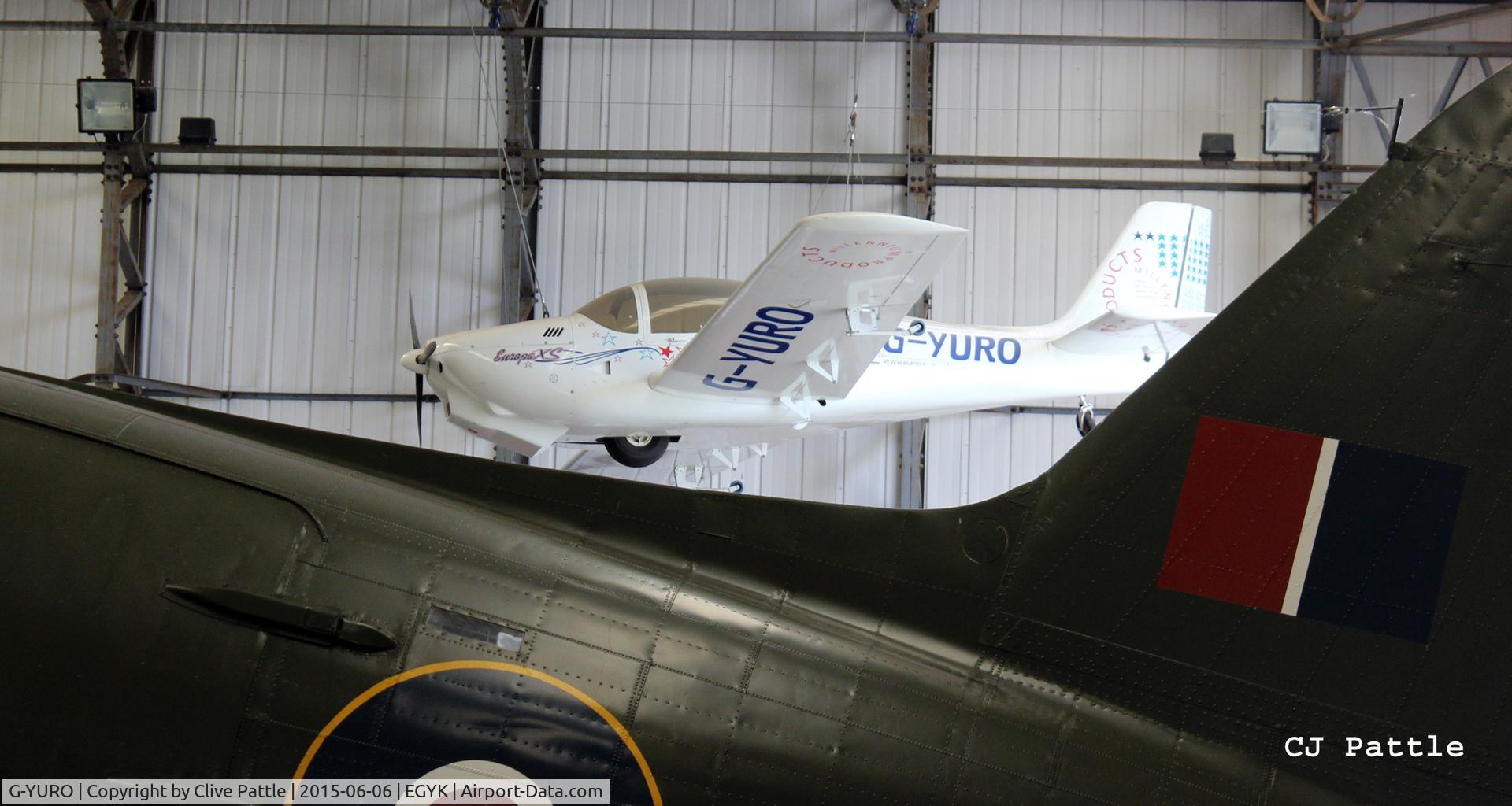 G-YURO, 1992 Europa Monowheel C/N PFA 220-11981, On display at the Yorkshire Air Museum, Elvington, Yorks, UK former EGYK