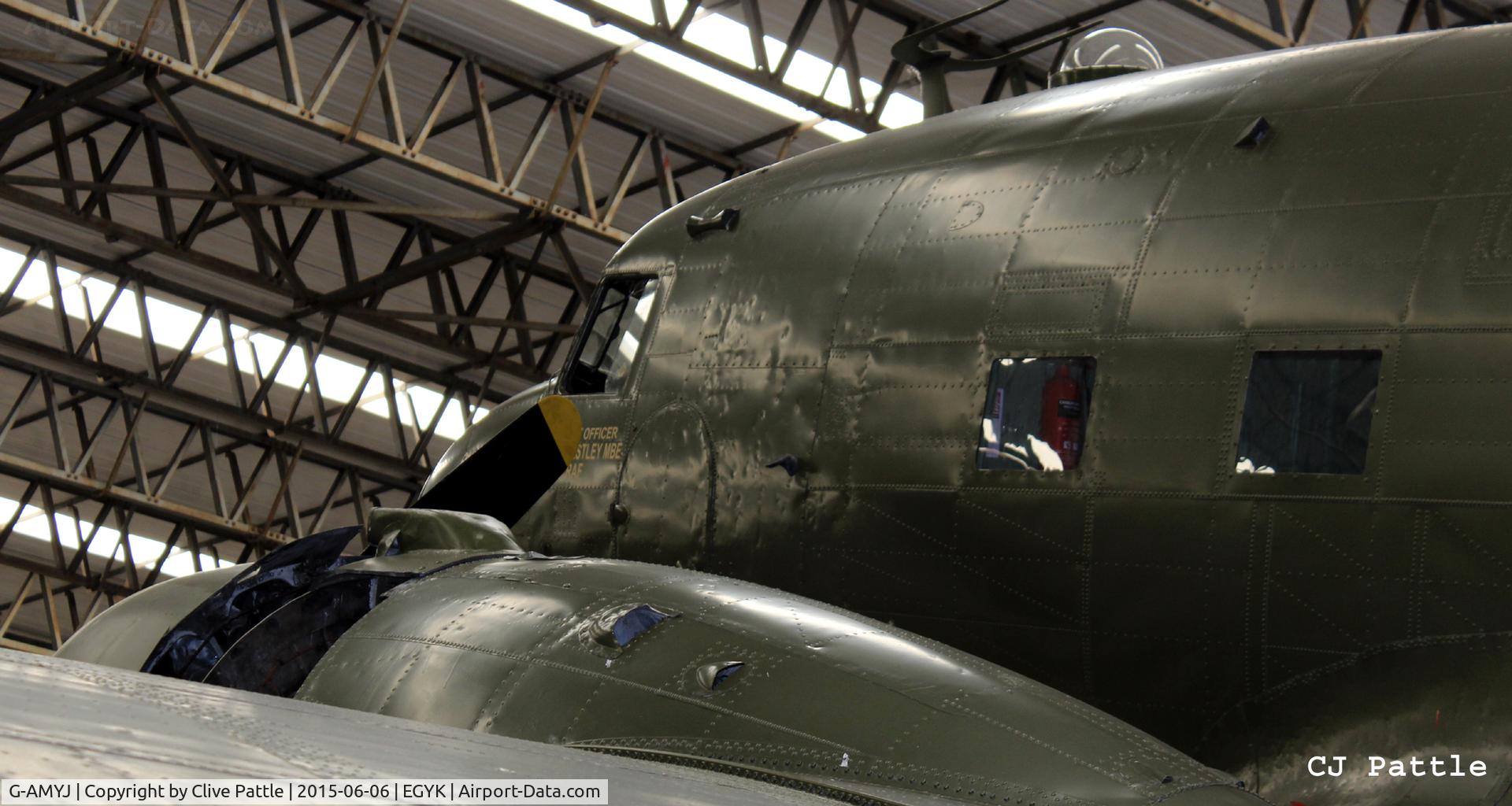 G-AMYJ, 1944 Douglas DC-3C-R-1830-90C (C-47B) C/N 15968/32716, On display at the Yorkshire Air Museum, Elvington, Yorks, UK former EGYK