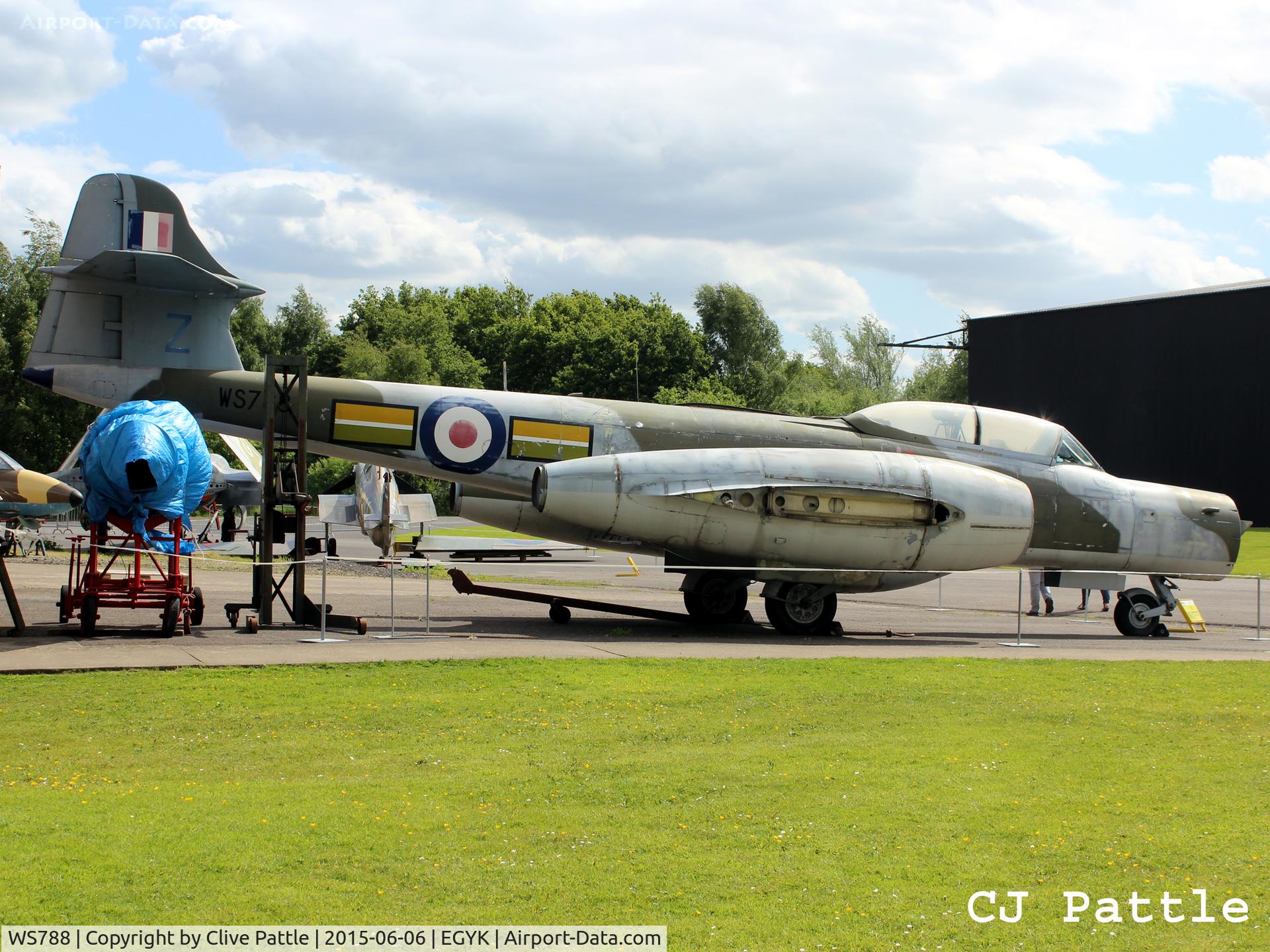 WS788, 1954 Gloster Meteor NF(T).14 C/N Not found WS788, Awaiting restoration at the Yorkshire Air Museum, Elvington, Yorks, UK former EGYK