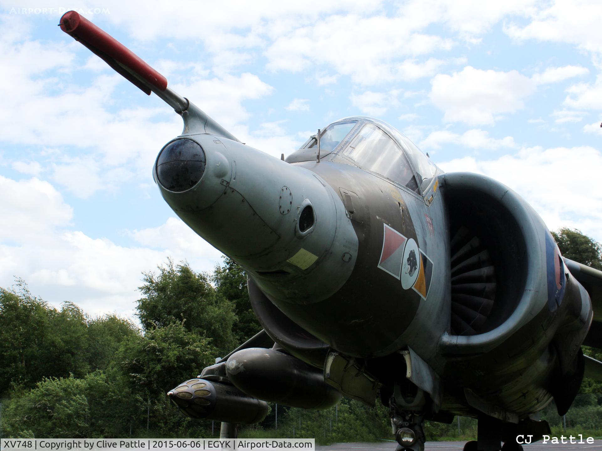 XV748, 1969 Hawker Siddeley Harrier GR.3 C/N 712011, On display at the Yorkshire Air Museum, Elvington, Yorks, UK former EGYK
