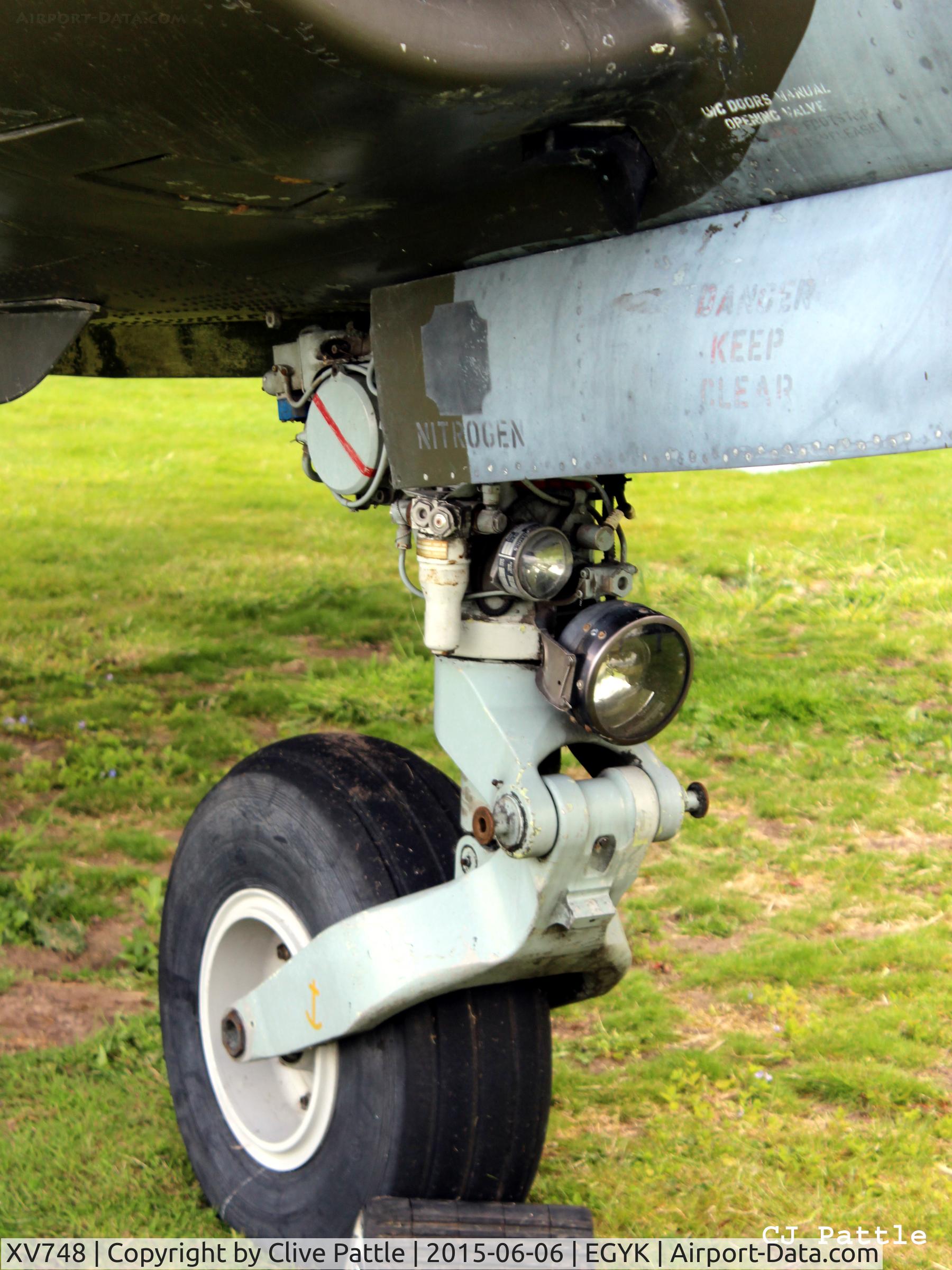 XV748, 1969 Hawker Siddeley Harrier GR.3 C/N 712011, Harrier Nose wheel detail - On display at the Yorkshire Air Museum, Elvington, Yorks, UK former EGYK