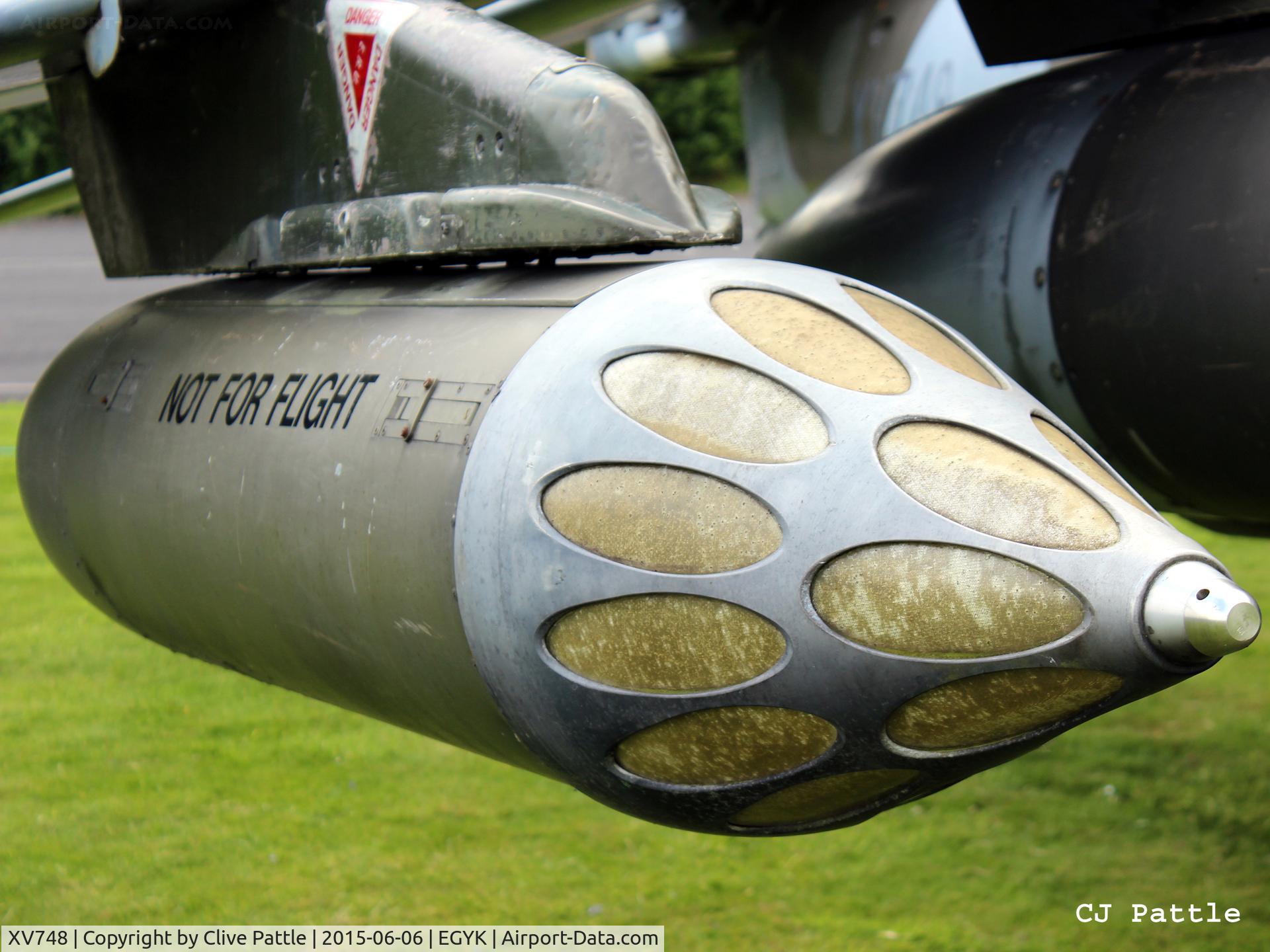 XV748, 1969 Hawker Siddeley Harrier GR.3 C/N 712011, Rocket Pod detail - On display at the Yorkshire Air Museum, Elvington, Yorks, UK former EGYK