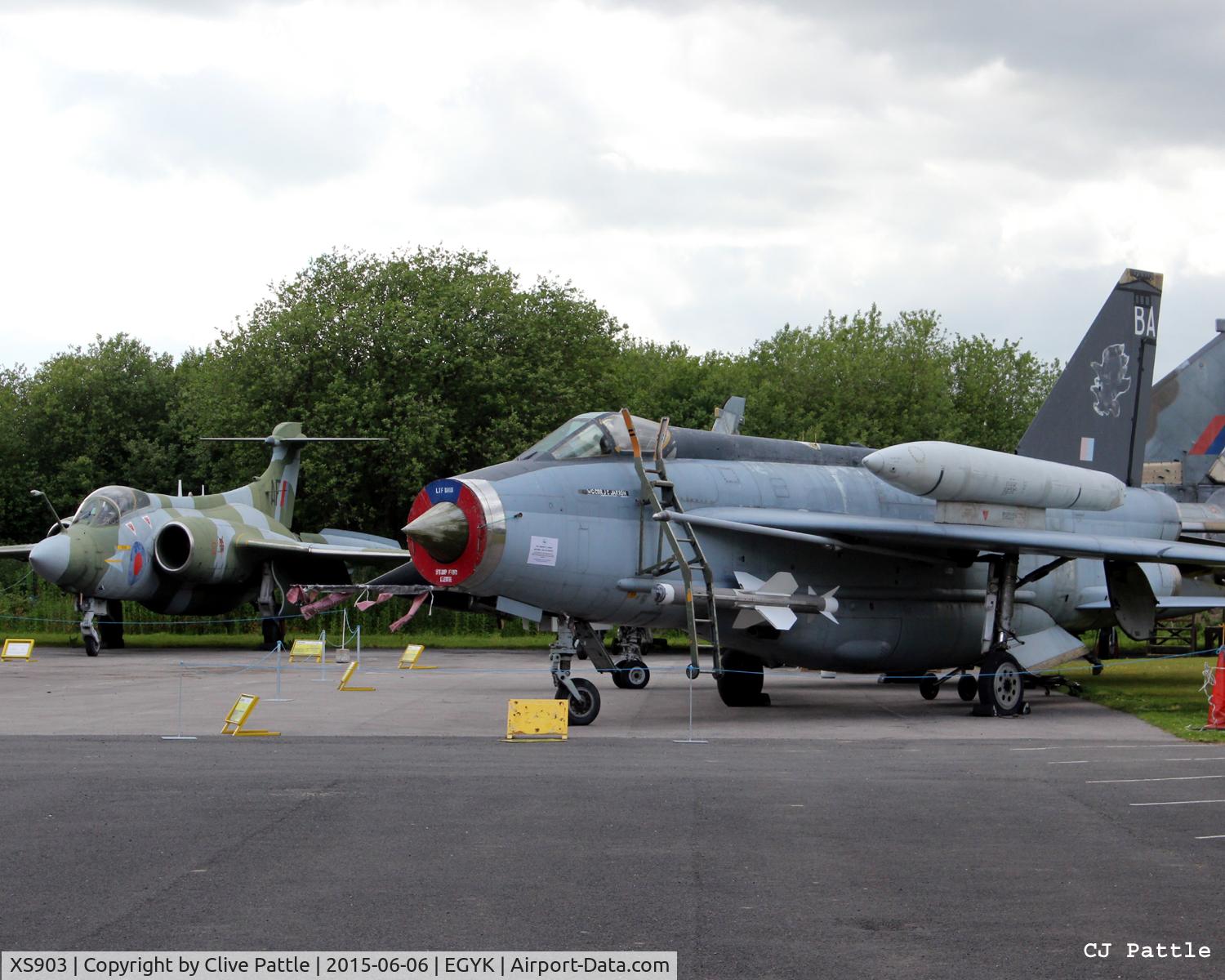 XS903, English Electric Lightning F.6 C/N 95249, In external storage with other aircraft awaiting full restoration - at the Yorkshire Air Museum, Elvington, Yorks, UK former EGYK