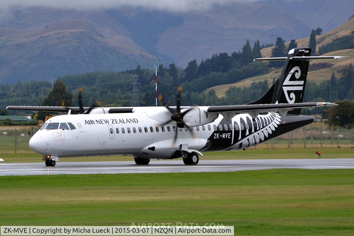 ZK-MVE, 2014 ATR 72-212A C/N 1182, At Queenstown