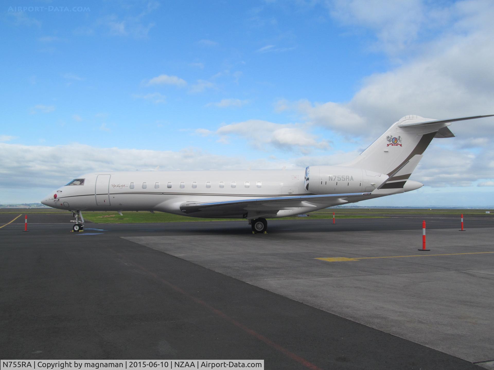 N755RA, 2011 Bombardier BD-700-1A11 Global 5000 C/N 9468, another trip from Oz to NZ
