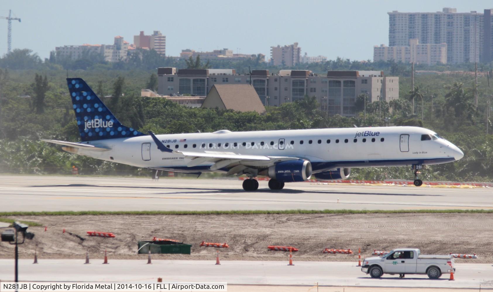 N281JB, 2007 Embraer 190AR (ERJ-190-100IGW) C/N 19000103, Jet Blue