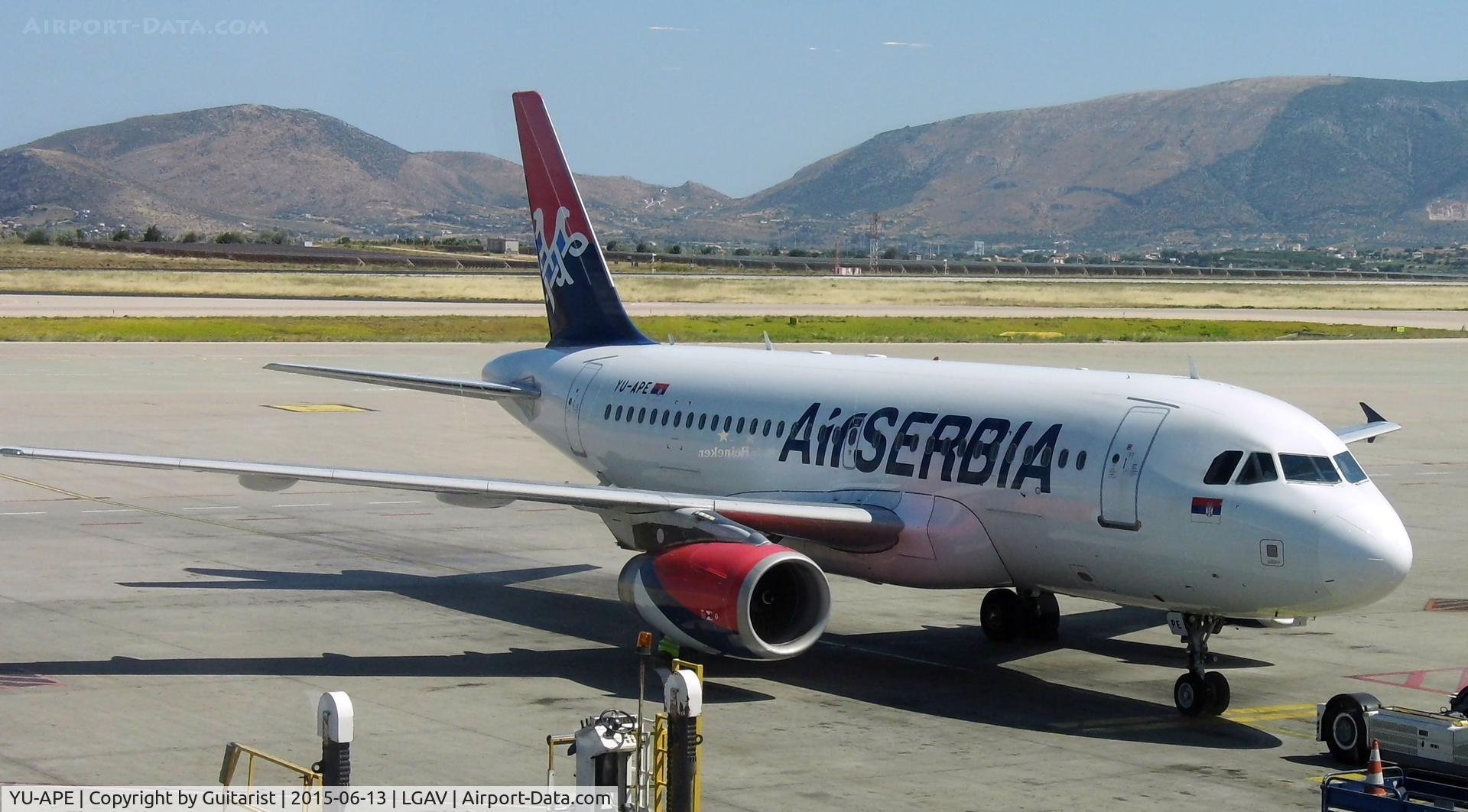 YU-APE, 2007 Airbus A319-132 C/N 3252, At Athens