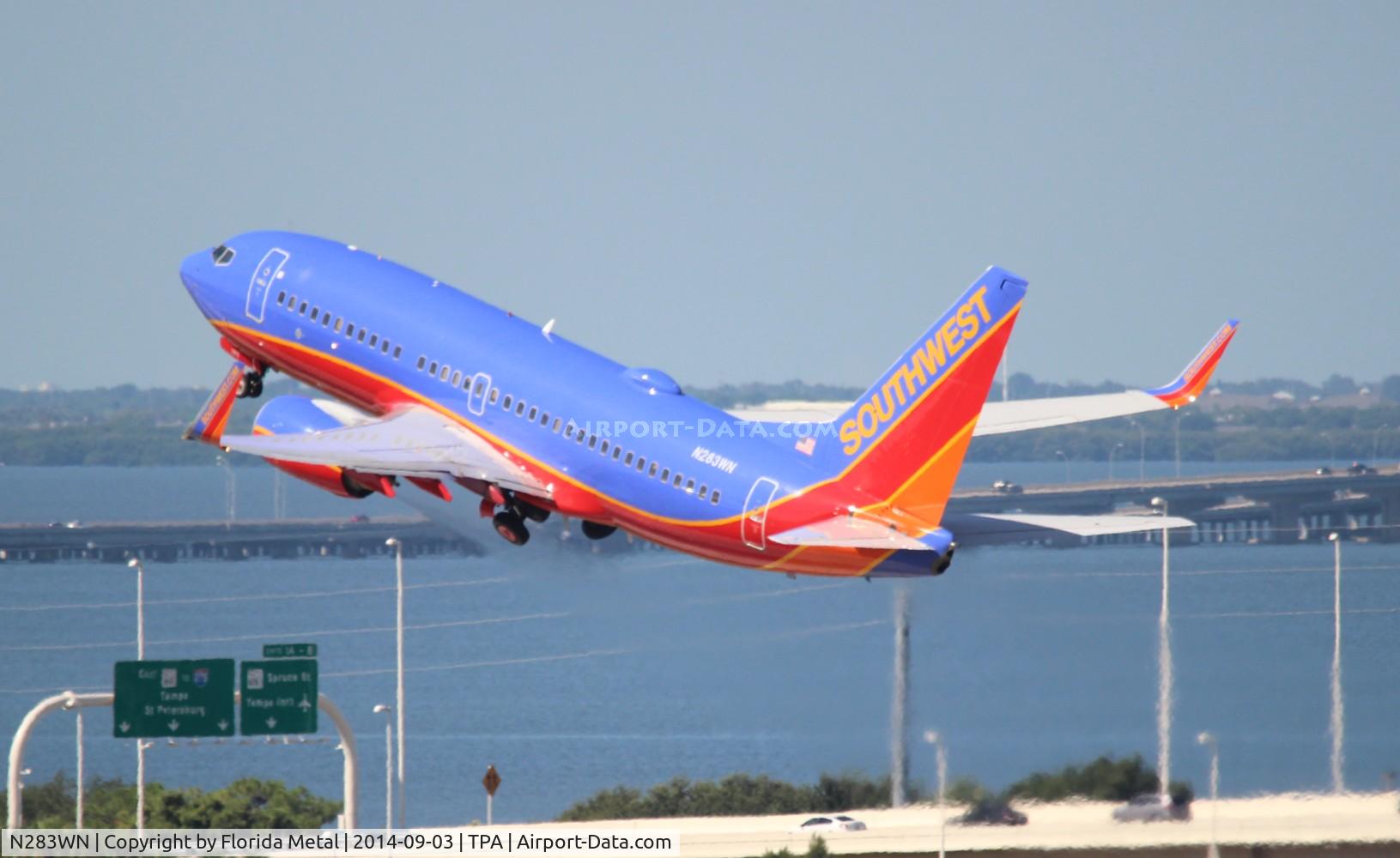 N283WN, 2007 Boeing 737-7H4 C/N 36610, Southwest