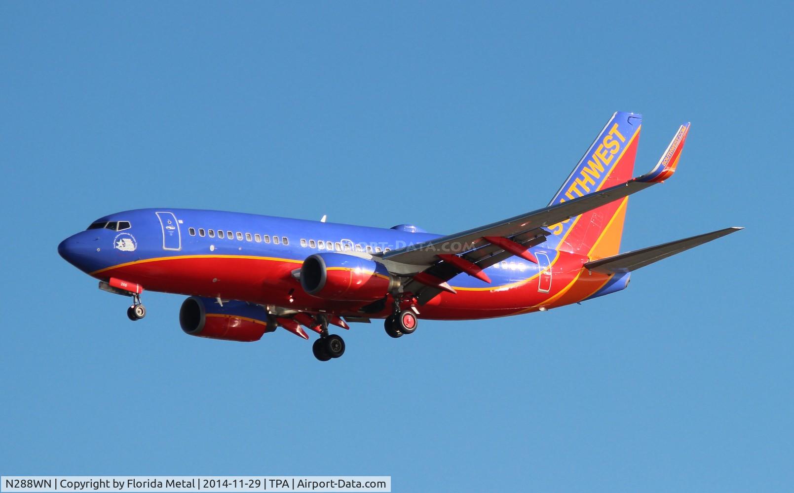 N288WN, 2007 Boeing 737-7H4 C/N 36611, Southwest 737-700