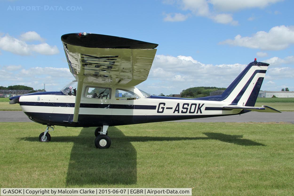 G-ASOK, 1964 Reims Cessna F172E Skyhawk C/N 0057, Reims F172E at The Real Aeroplane Club's Radial Engine Aircraft Fly-In, Breighton Airfield, June 7th 2015.