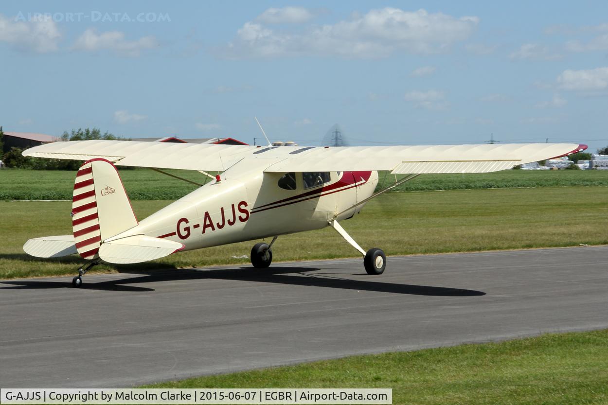 G-AJJS, 1947 Cessna 120 C/N 13047, Cessna 120 at The Real Aeroplane Club's Radial Engine Aircraft Fly-In, Breighton Airfield, June 7th 2015.