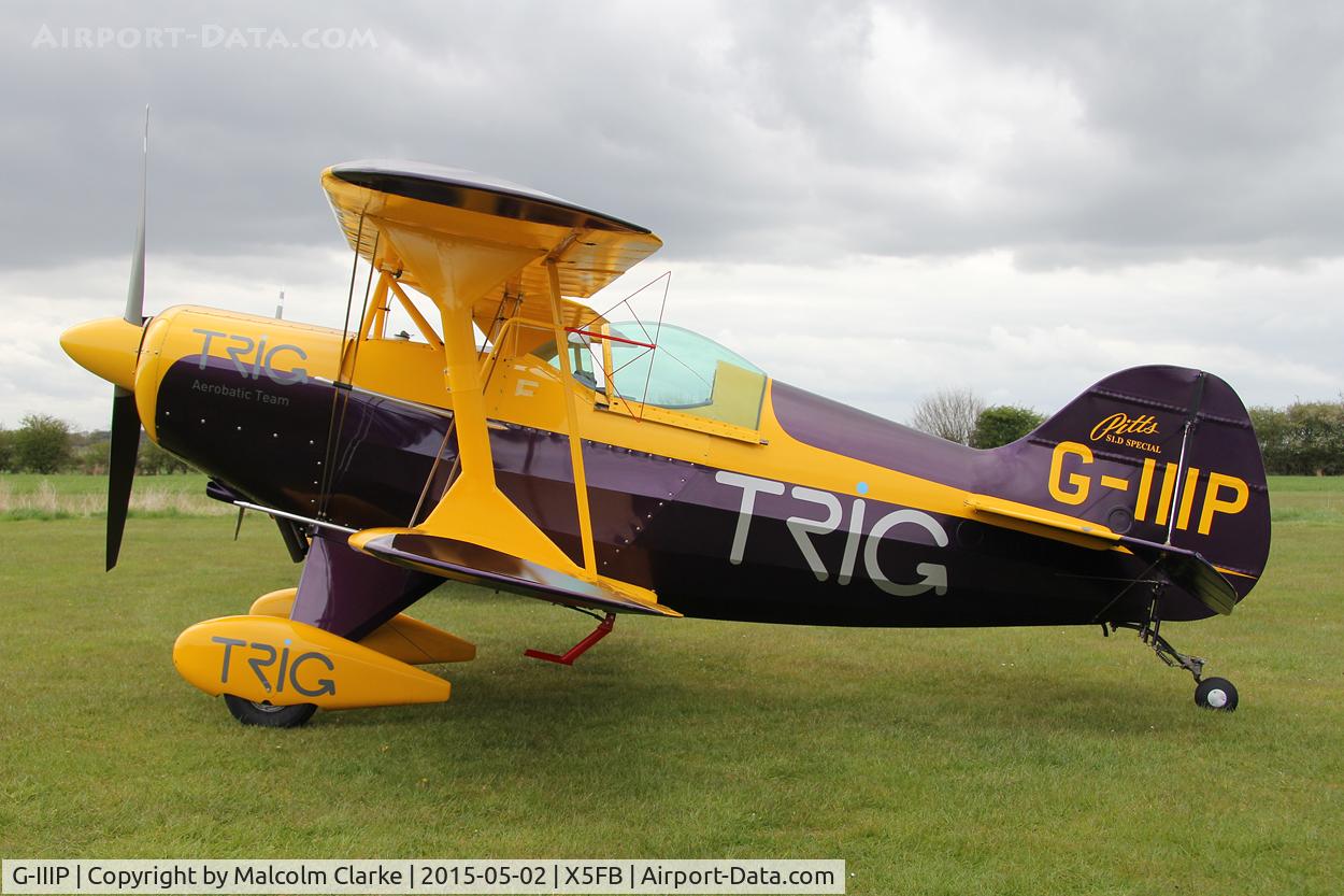G-IIIP, 1984 Pitts S-1D Special C/N PFA 009-10195, Pitts S-1D Special G-IIIP of the Trig Aerobatic Team on a stopover for fuel at Fishburn Airfield, May 2nd 2015.