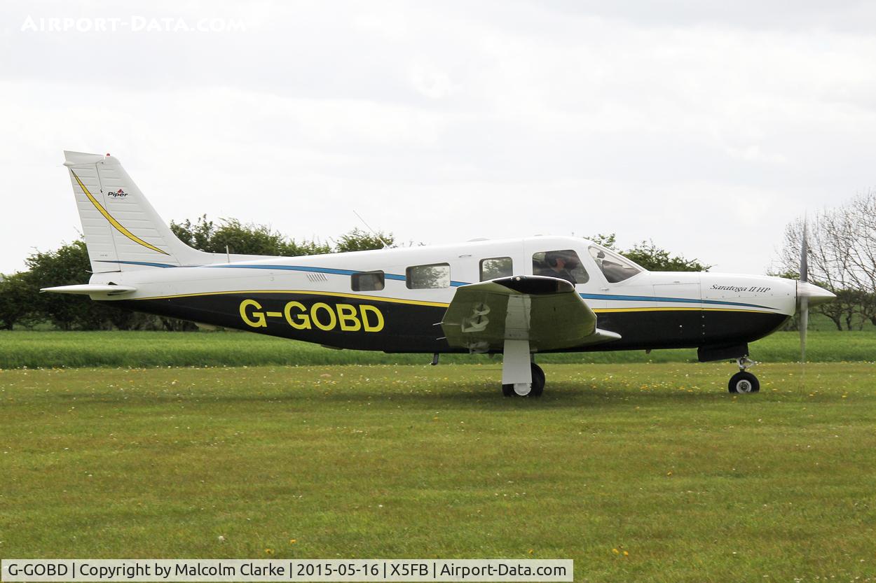 G-GOBD, 2001 Piper PA-32R-301 Saratoga II HP C/N 3246193, Piper PA-32R-301 Saratoga II HP at Fishburn Airfield, May 16th 2015.