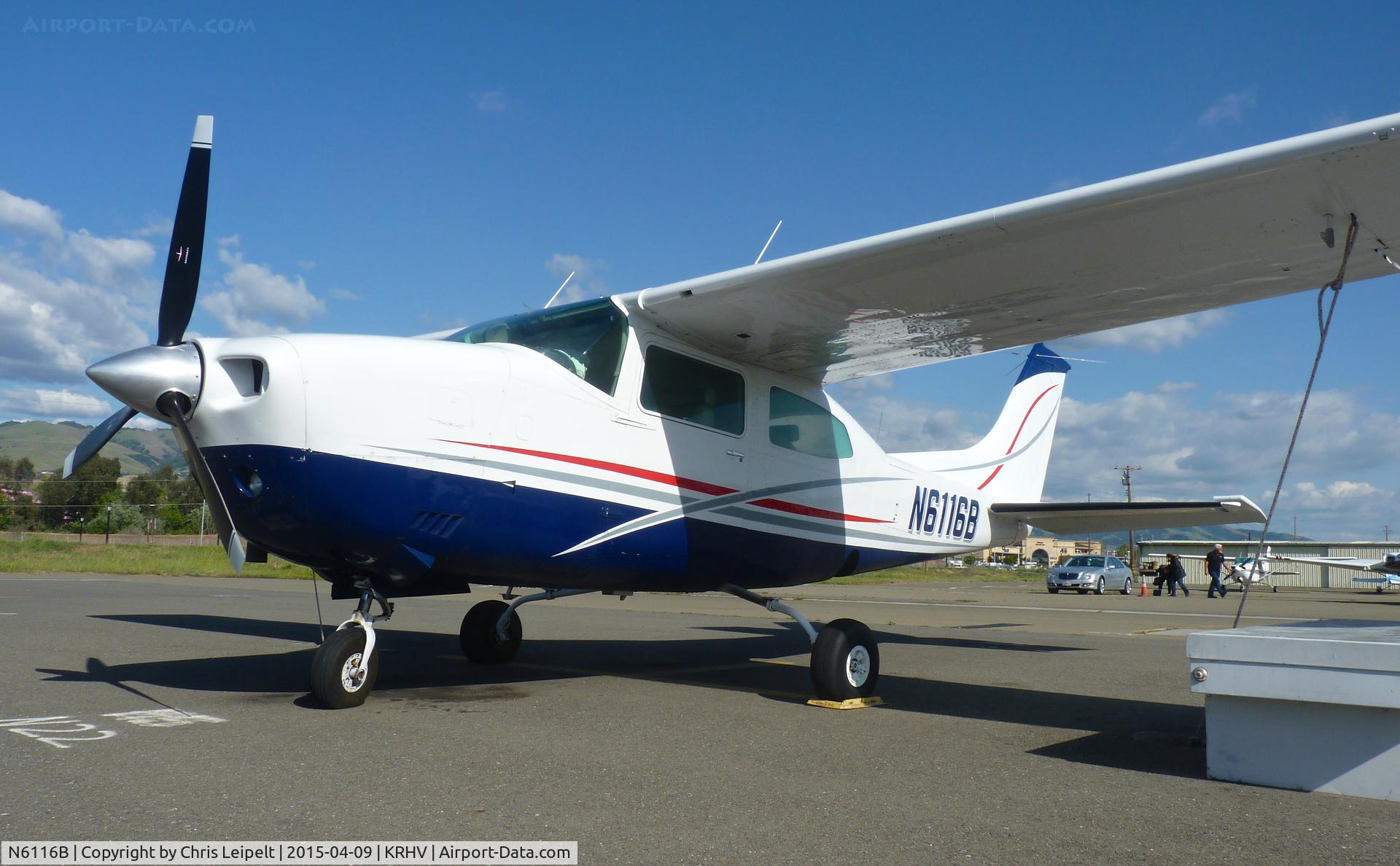 N6116B, 1978 Cessna T210M Turbo Centurion C/N 21062686, A local 1978 Cessna T210M (ABSL CONSTRUCTION -
HAYWARD, CA) parked at its usual spot at the south tie downs at Reid Hillview Airport, CA.