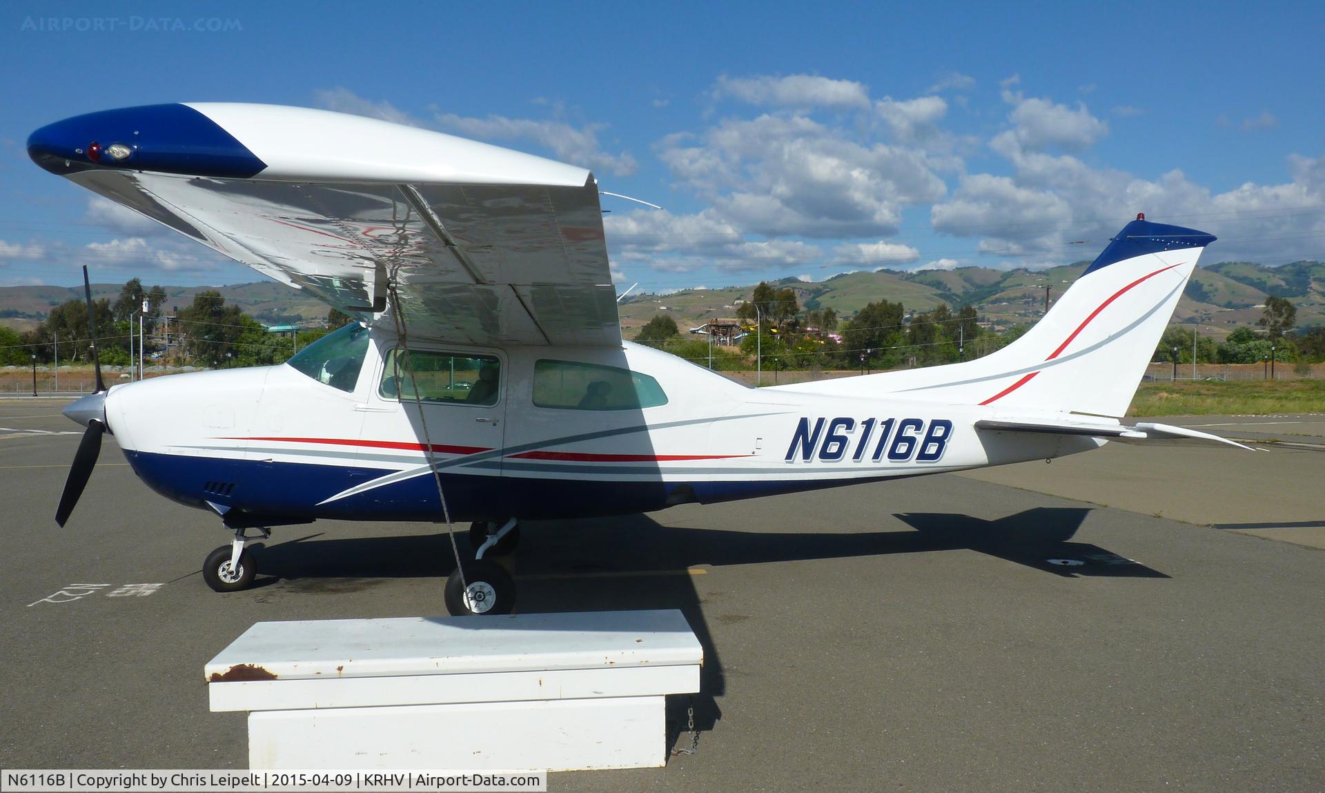 N6116B, 1978 Cessna T210M Turbo Centurion C/N 21062686, A local 1978 Cessna T210M (ABSL CONSTRUCTION -
HAYWARD, CA) parked at its usual spot at the south tie downs at Reid Hillview Airport, CA.