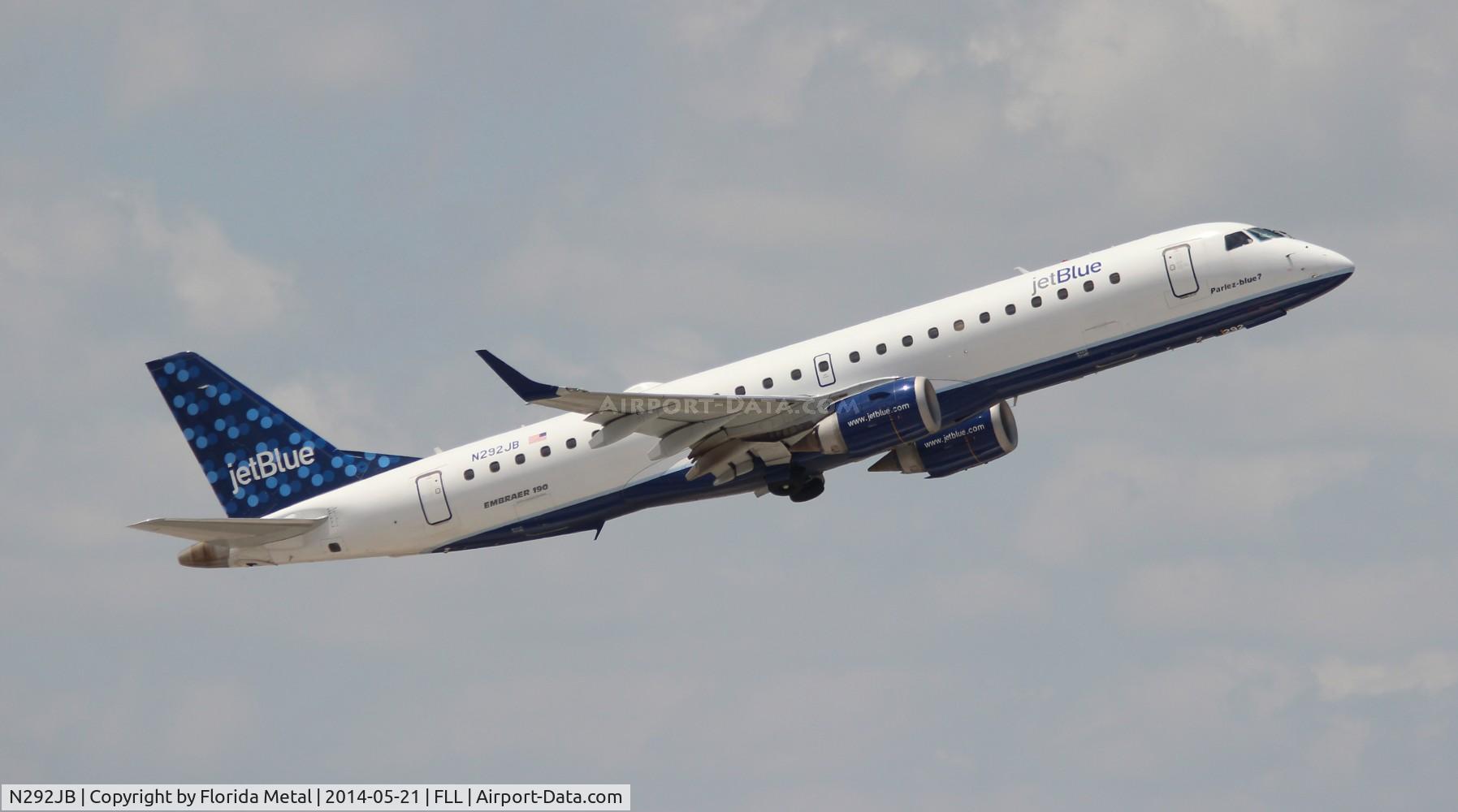 N292JB, 2008 Embraer ERJ-190-100 IGW 190AR C/N 19000179, Jet Blue