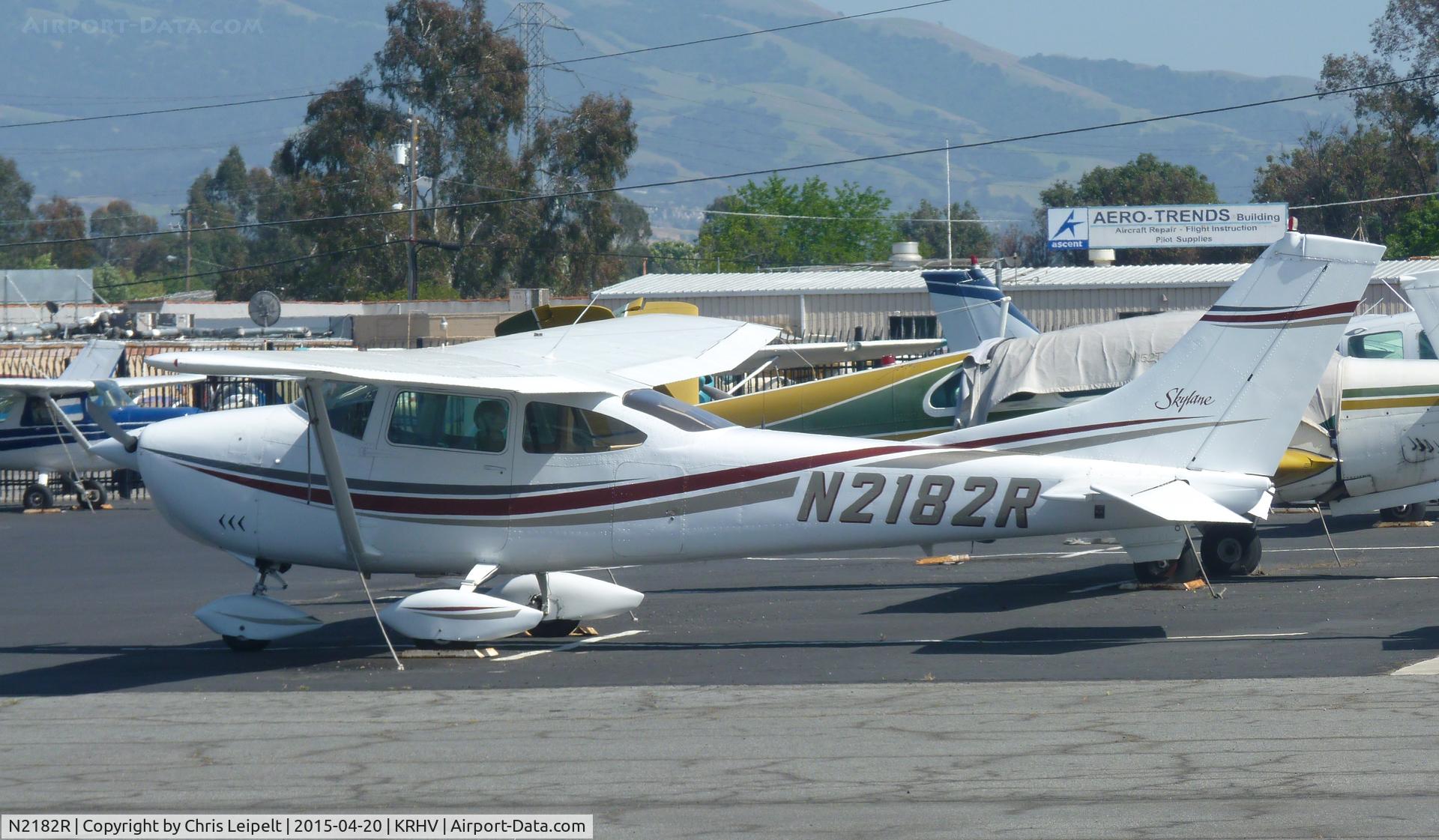 N2182R, 1964 Cessna 182H Skylane C/N 18256109, A local 1964 Cessna 182H parked at the Squadron 2 ramp at Reid Hillview Airport, CA.