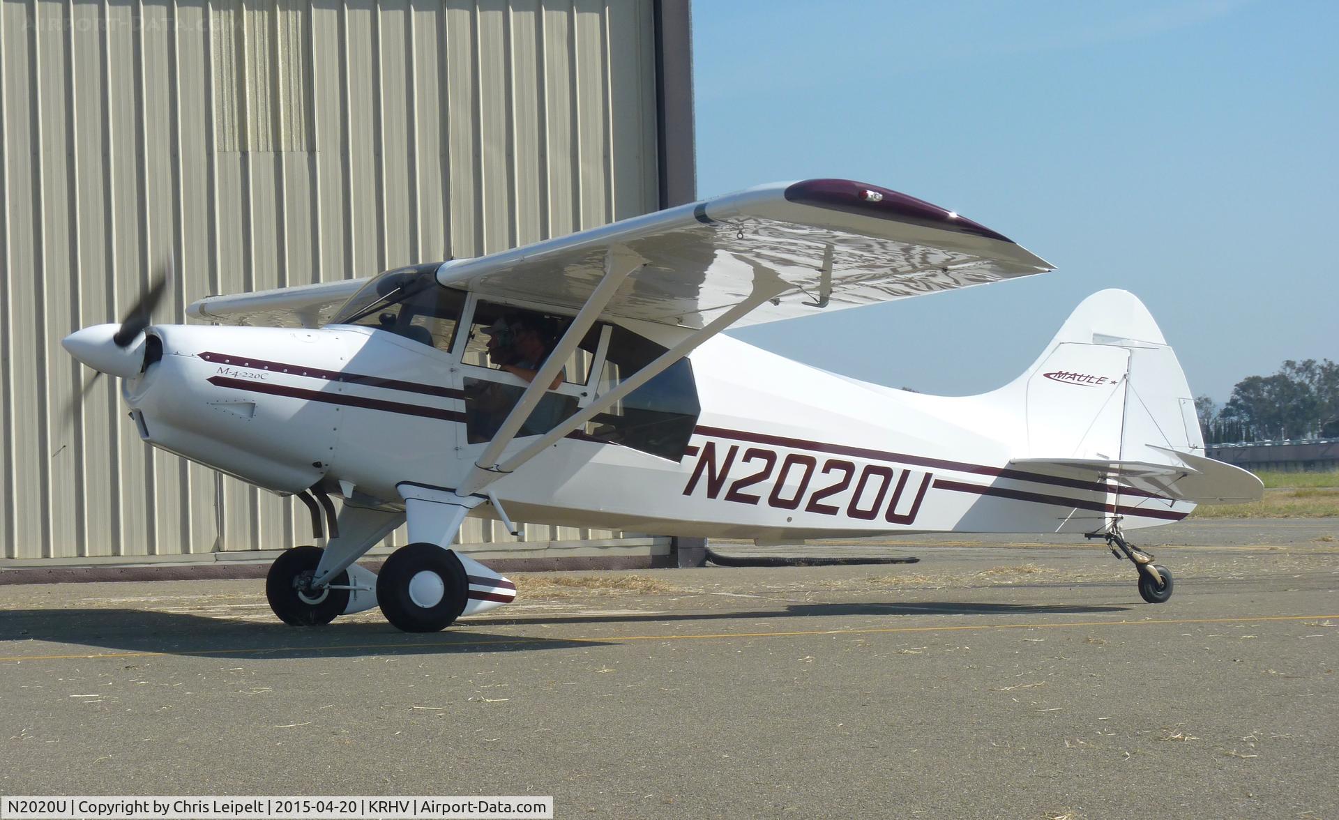 N2020U, 1968 Maule M-4-220C Strata Rocket C/N 2014C, A local 1968 Maule M-4 taxing back to its hangar after some patterns at Reid Hillview Airport, CA.