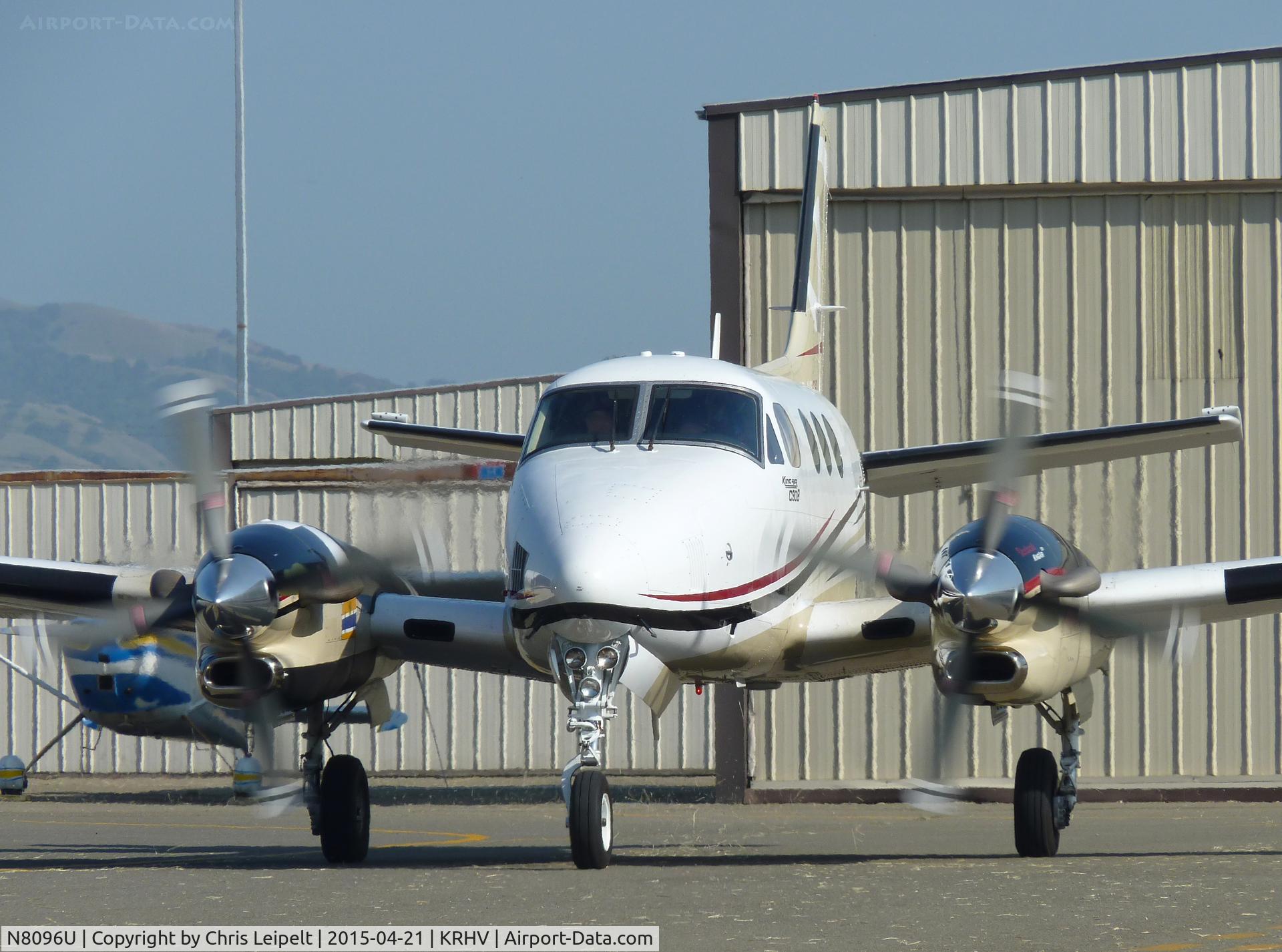 N8096U, 1993 Beech C90A King Air C/N LJ-1326, A local 1993 Beechcraft C90B King Air sitting in front of its hangar at Reid Hillview Airport, CA.