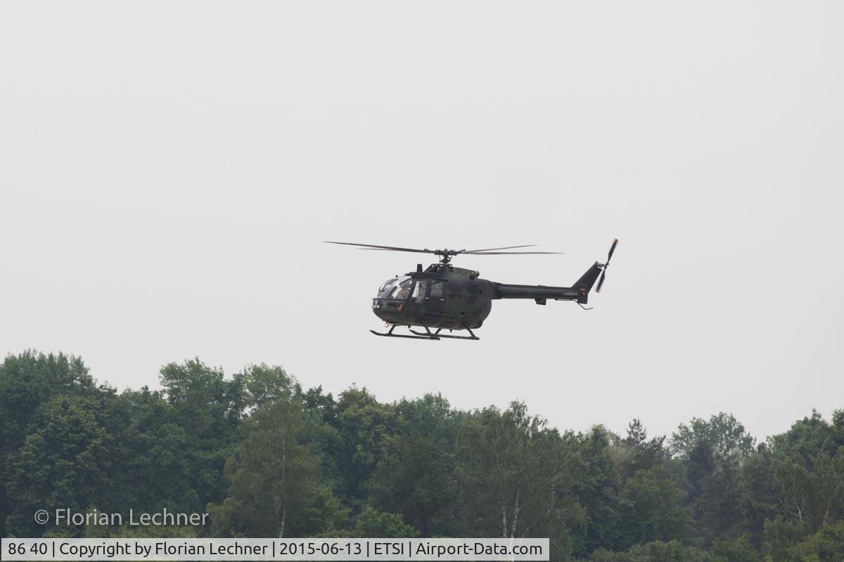 86 40, MBB Bo.105P1M C/N 6040, BO 105 at Manching Airport during Bundeswehr Air Show June 13, 2015