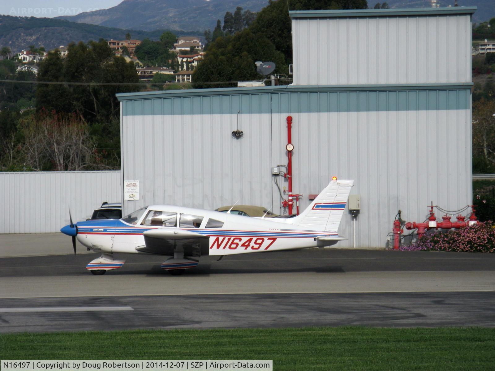 N16497, 1973 Piper PA-28-235 Cherokee Charger C/N 28-7310101, 1973 Piper PA-28-235 CHEROKEE CHARGER, Lycoming O-540-D4B5 235 Hp, taxi