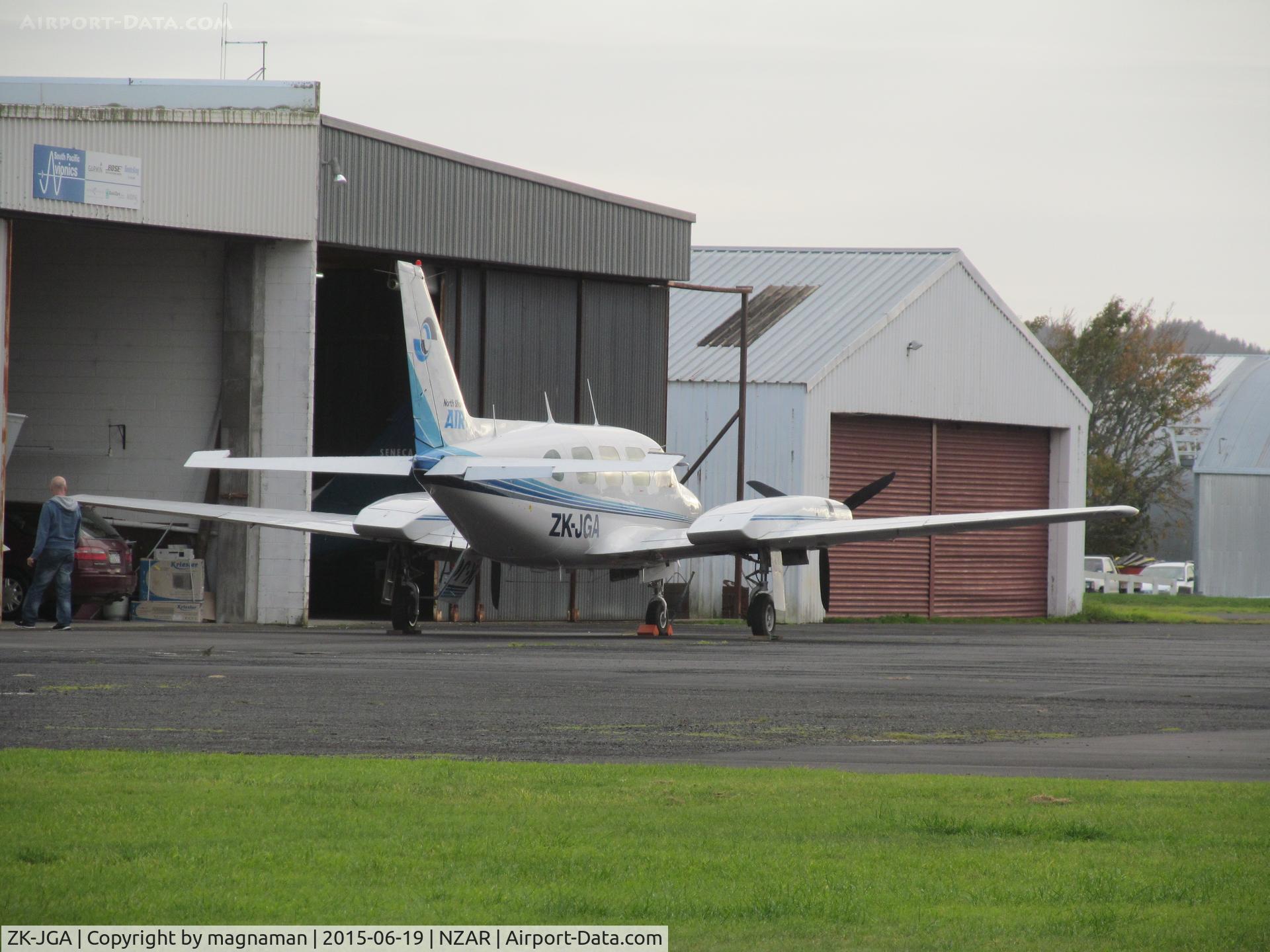 ZK-JGA, Piper PA-31 Navajo C/N 31-7612102, in for check