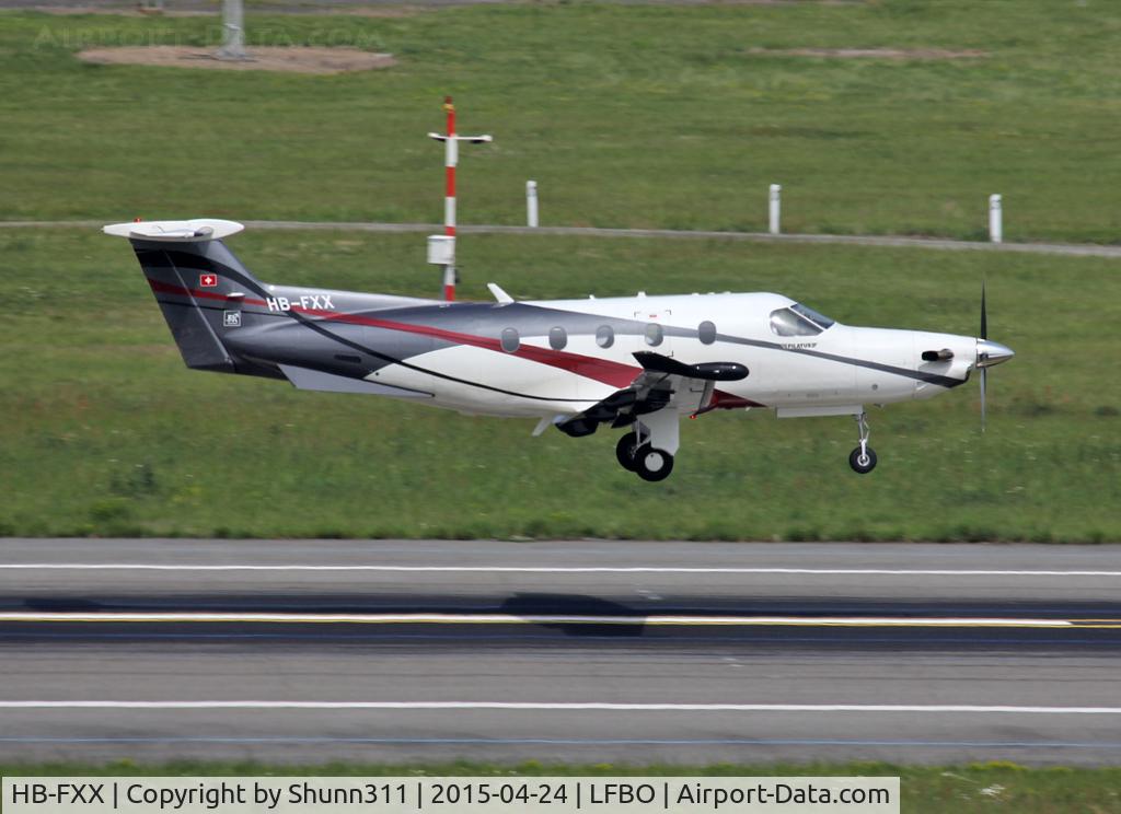 HB-FXX, 2006 Pilatus PC-12/47 C/N 732, Landing rwy 14R